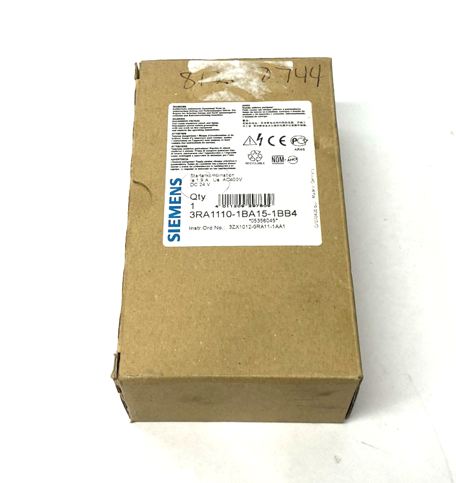 3RA1110-1BA15-1BB4 | Siemens Load Feeder, fuseless, Direct-on-line Starting 1.4-2A - New – Open box - Maverick Industrial Sales