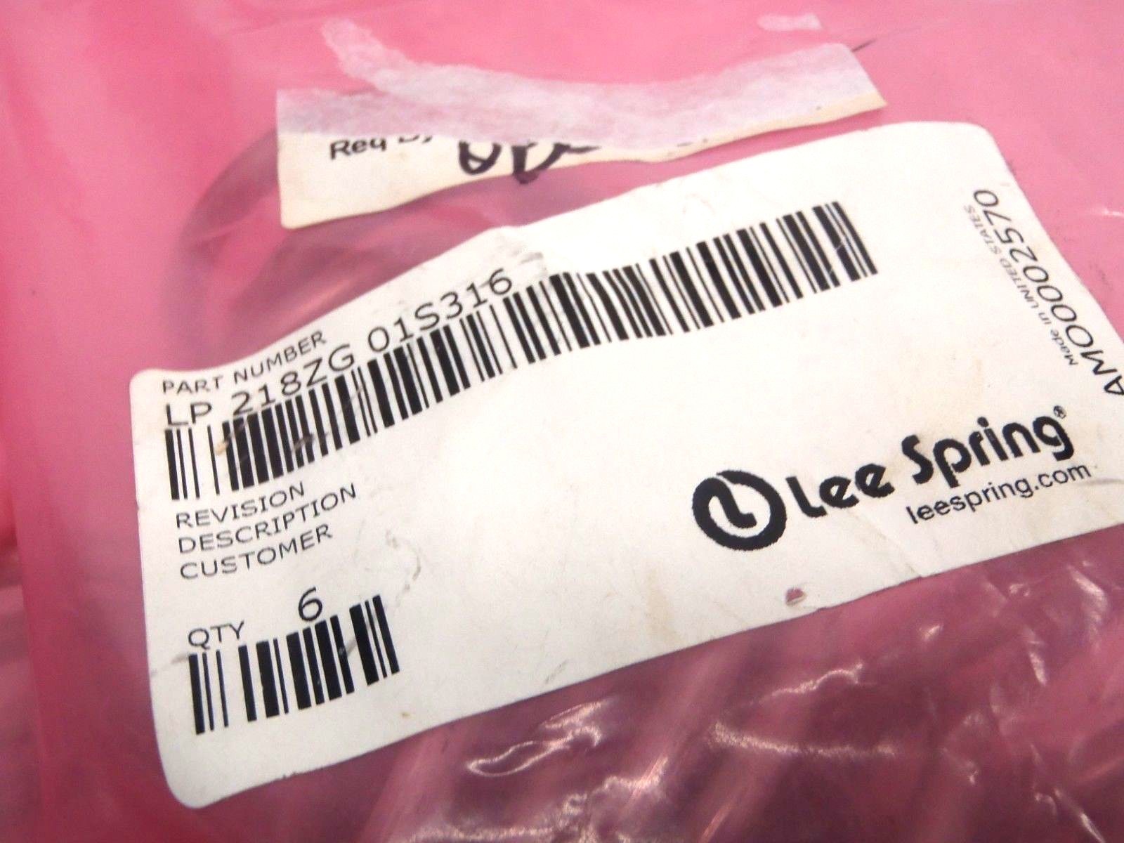 Lee Spring LP 218ZG 01S316 2.375" OD Compression Springs 2" Free LOT OF 6 - Maverick Industrial Sales