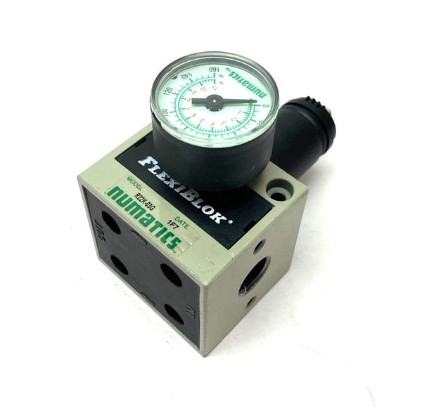 Numatics R22K-03G FlexiBlok Pneumatic Check Regulator MISSING KNOB - Maverick Industrial Sales