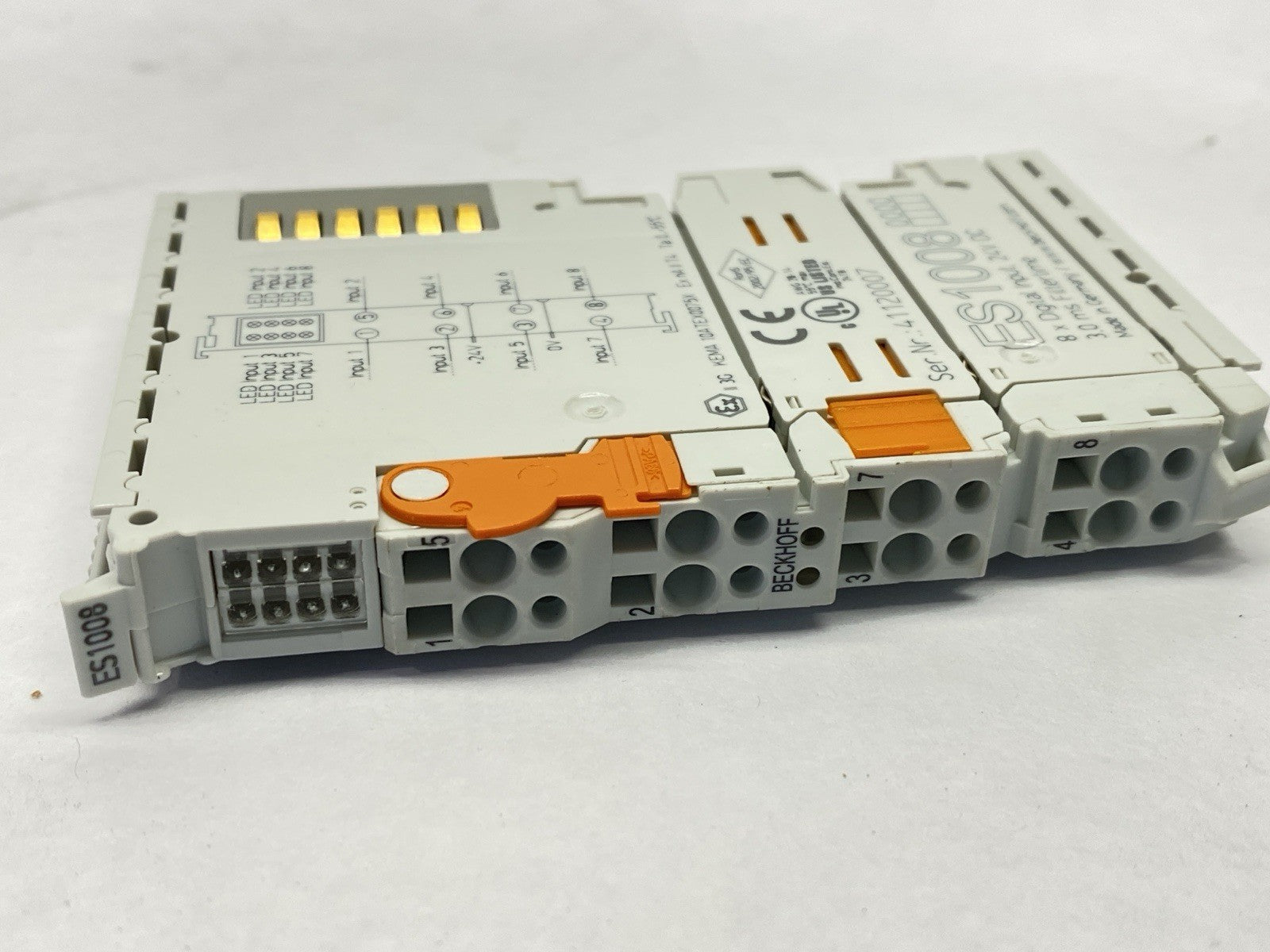 ES1008 | Beckhoff EtherCAT Terminal 8-Channel Digital Input 3ms 24VDC - New Other - Maverick Industrial Sales
