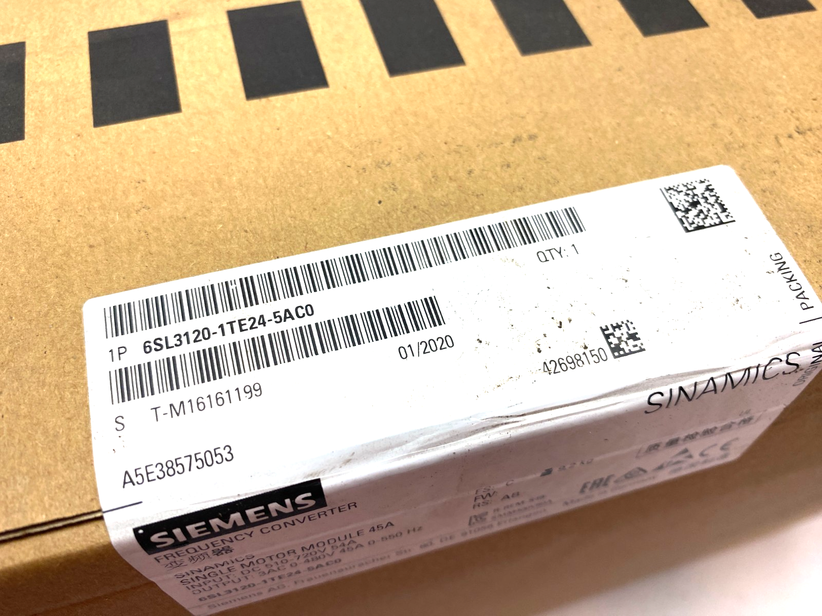 Siemens 6SL3120-1TE24-5AC0 SINAMICS Single Motor Frequency Converter - Maverick Industrial Sales