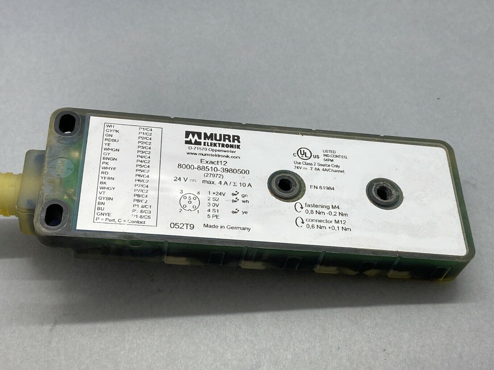 Murr Elektronik 8000-88510-3980500 CORD CUT - Maverick Industrial Sales