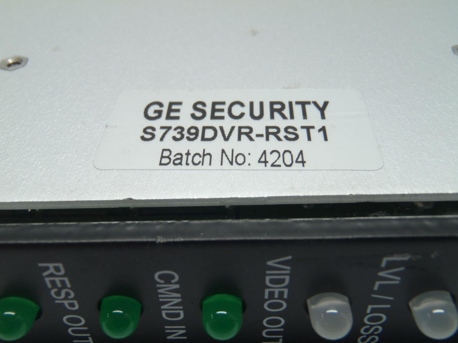 GE 739R Fiber Options S739DVR-RST1 Rack Mount 1 Channel Video Receiver - Maverick Industrial Sales