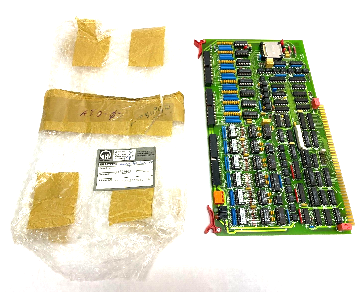 Leybold Leycom AIO-02 Analog I/O Acquisition Card Unit Circuit Board 4.275-8446 - Maverick Industrial Sales