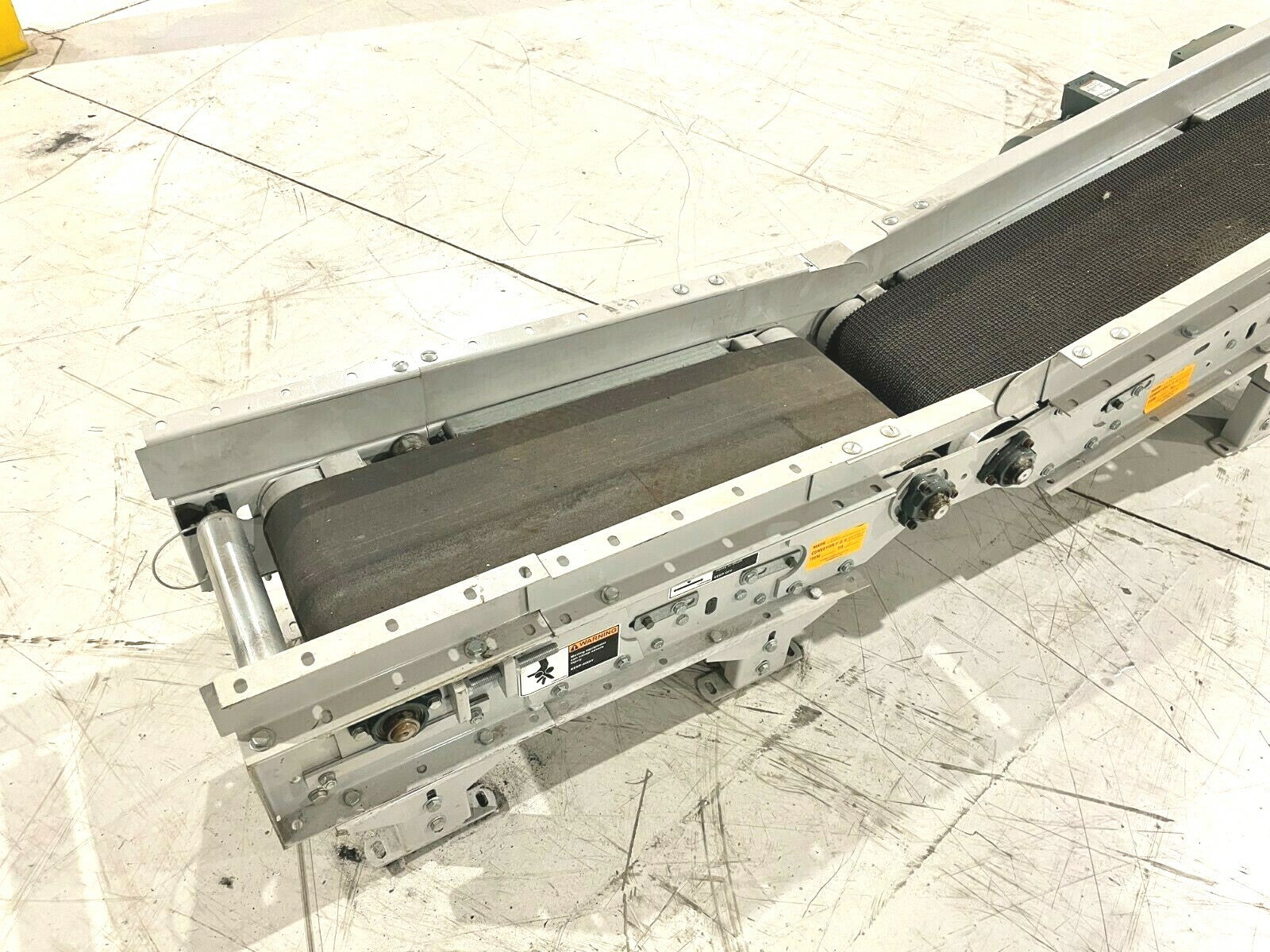 Hytrol Incline Belt Parcel Conveyor 162" Long, Adjustable Height, 10"W Belt - Maverick Industrial Sales