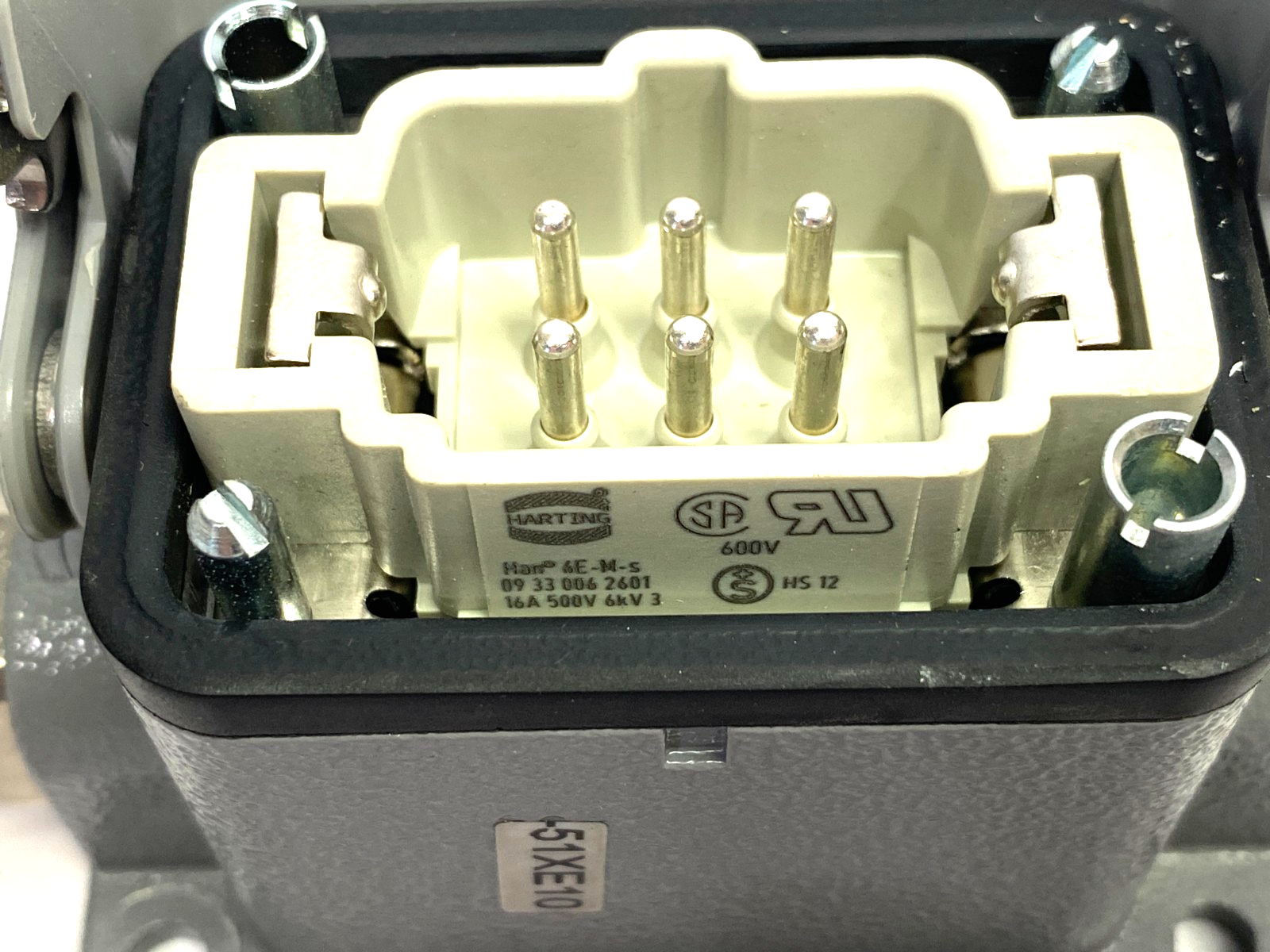 Harting 19300061250 Han 6 B-Base Surface-LC 1 Lever 1xM20 w/ 09330062601 Insert - Used - Maverick Industrial Sales