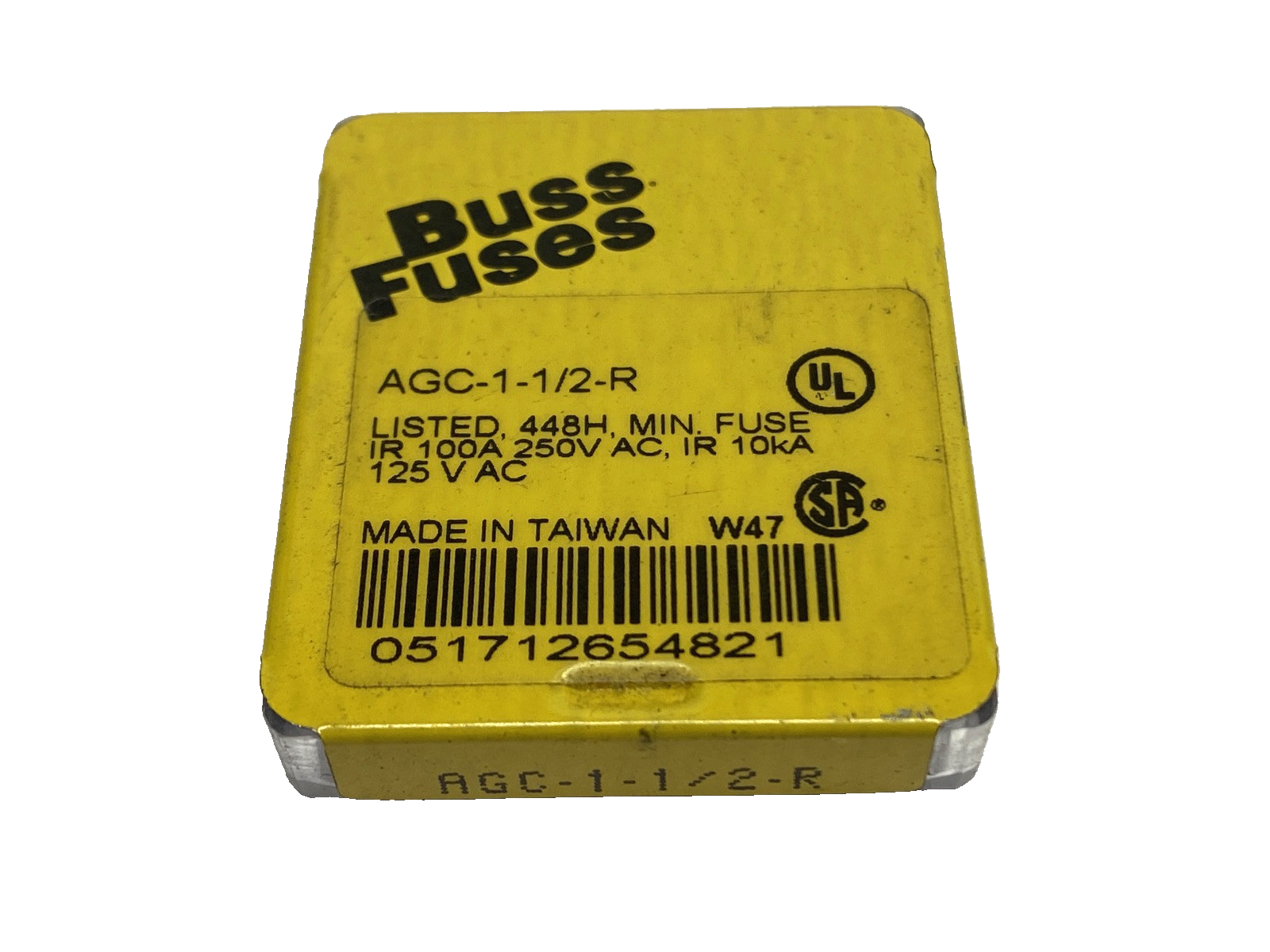 Cooper Bussmann AGC-1-1/2-R Miniature Fuse 1.5A 250VAC PACKAGE OF 5 - Maverick Industrial Sales