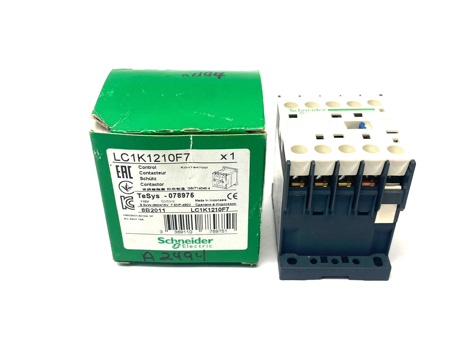 Schneider Electric LC1K1210F7 TeSys Contactor AC-3 12A - Maverick Industrial Sales