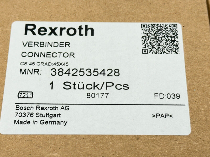 Bosch Rexroth 3842535428 Connector 45 Degree 45x45 - Maverick Industrial Sales