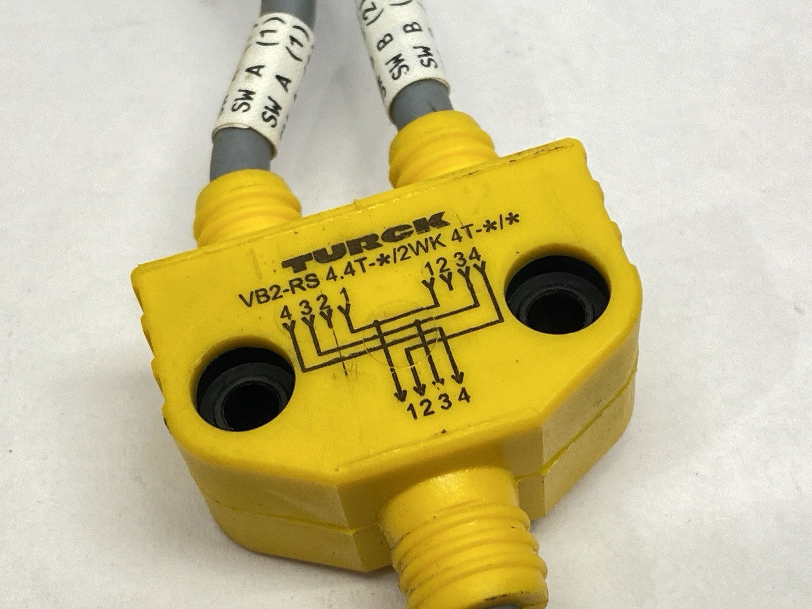 Turck VB2-RS 4.4T-0.3/2WK 4T-0.3/0.3 Daisy Chain Splitter U0164-0 - Maverick Industrial Sales