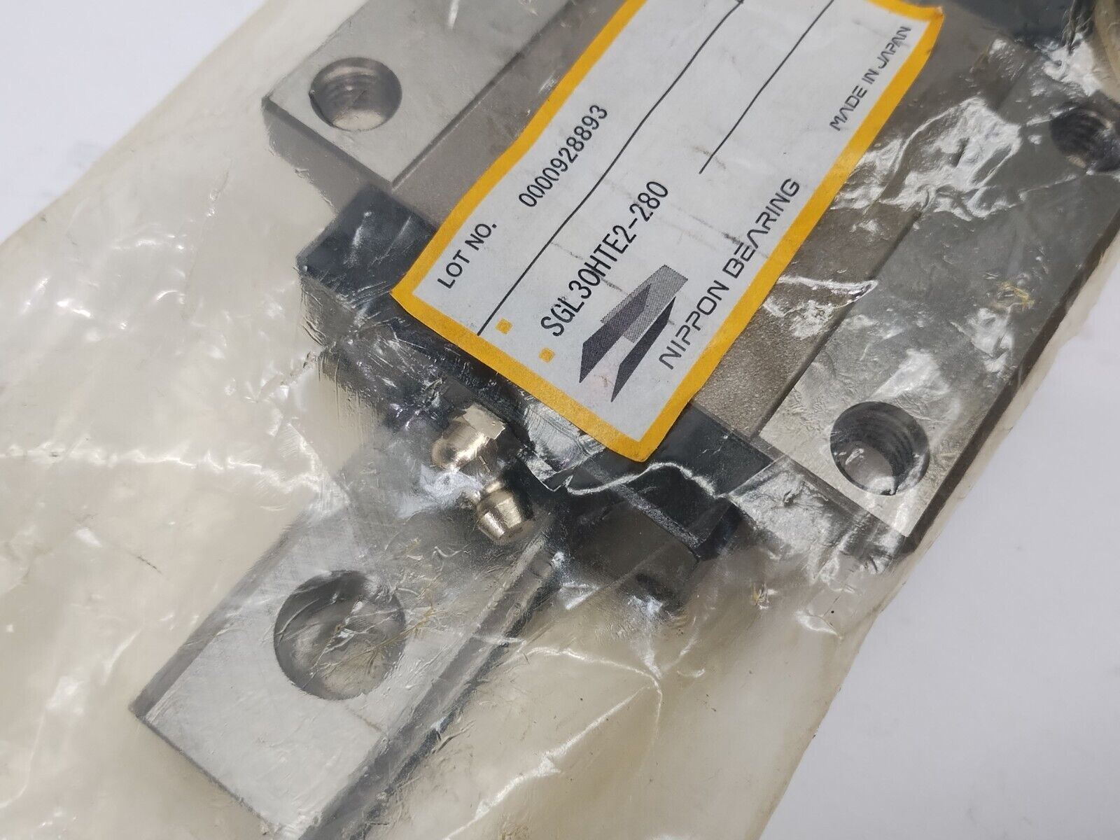 Nippon Bearing SGL30HTE2-280 Linear Slide Bearing Guide Assembly 280mm, 2 Blocks - Maverick Industrial Sales