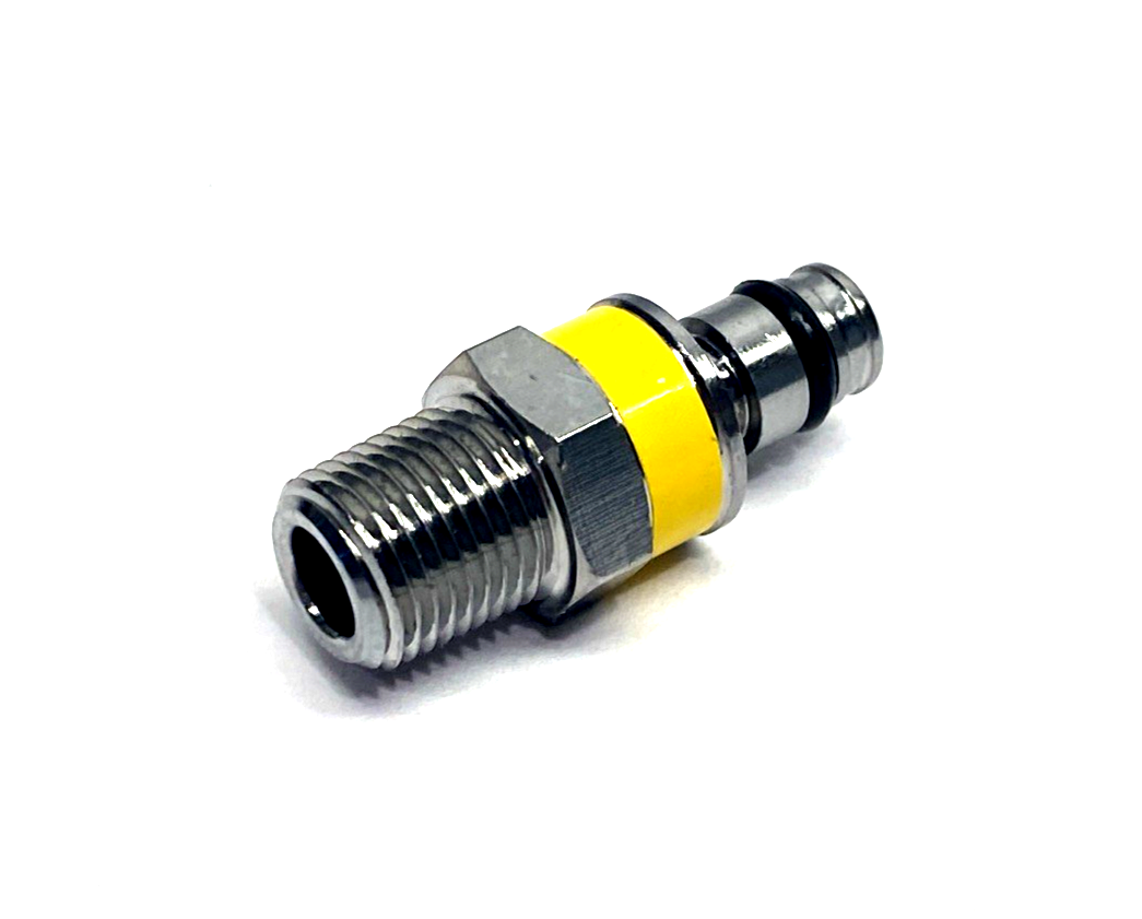 FT-MC24-02-K2 | Omega Chrome-Plated Brass Quick Coupling Insert, Yellow, 1/8" NPT - New - Maverick Industrial Sales