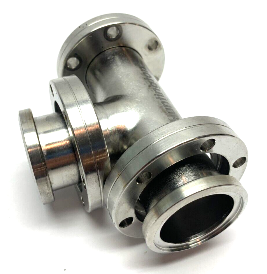 Huntington VF-151 Stainless Steel UHV Tee Fitting 2 Rotatable Flange 1 Locked - Maverick Industrial Sales