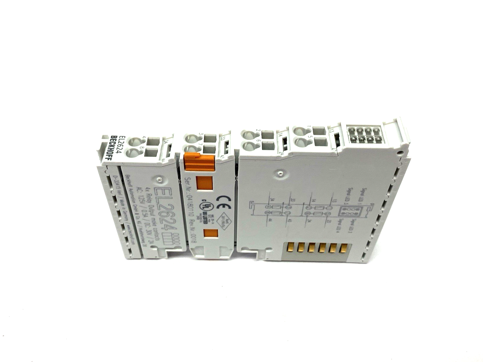 Beckhoff EL2624 EtherCAT Terminal, 4-channel relay output, 125 V AC, 30 V DC - Maverick Industrial Sales