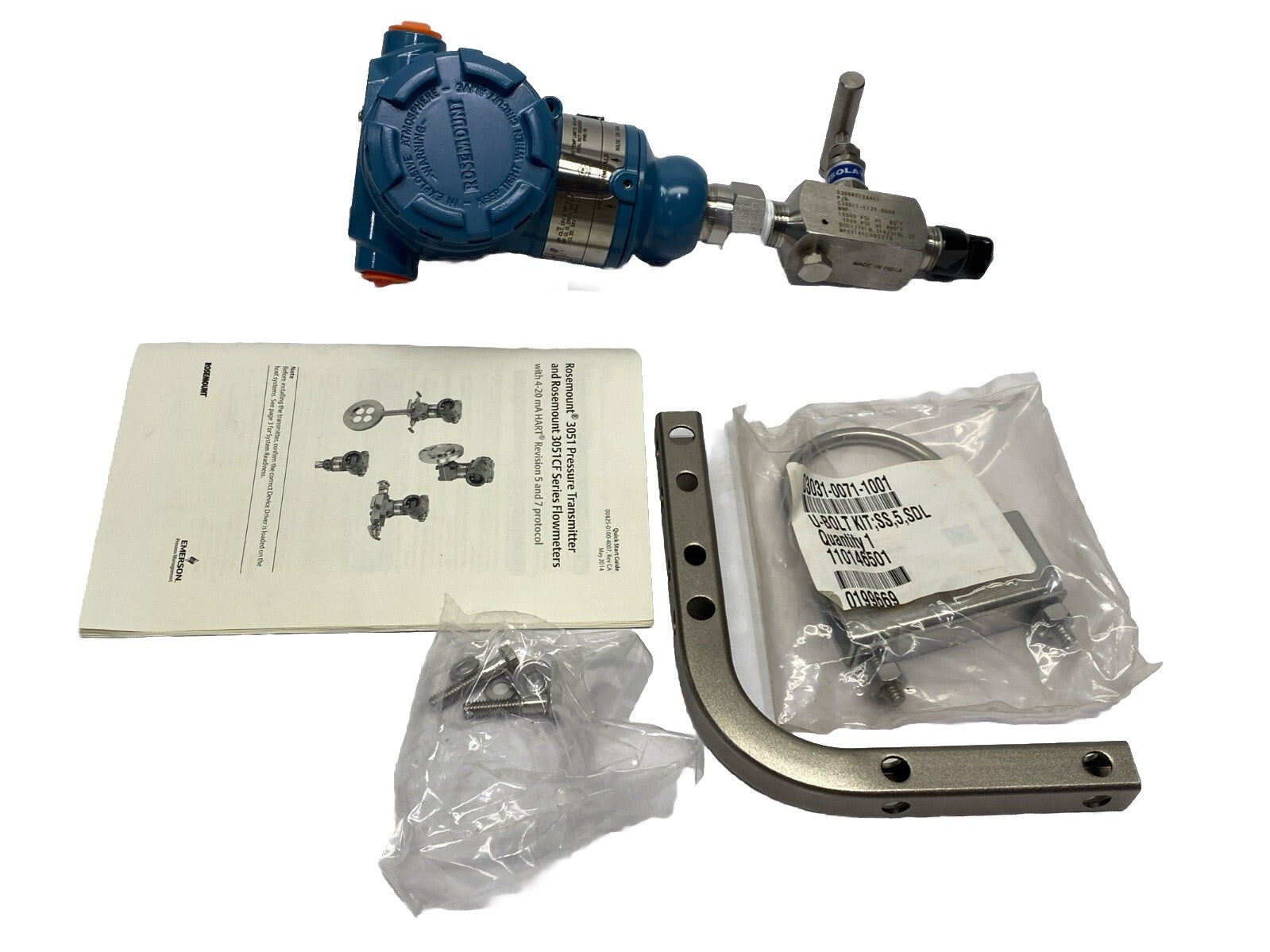 Rosemount 3051TA1A2B21AB4E5Q4S5 Pressure Transmitter w/ 0306RT12AA11 Manifold - Maverick Industrial Sales