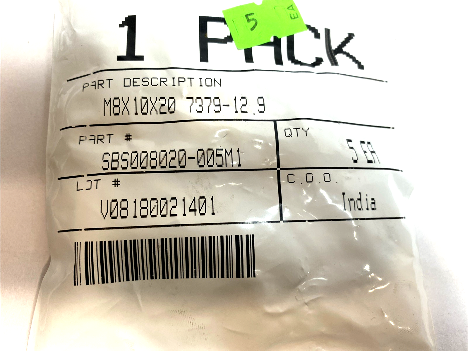Shoulder Screws SBS008020-005M1 Alloy Steel M8X 10X20mm PKG OF 5 - Maverick Industrial Sales
