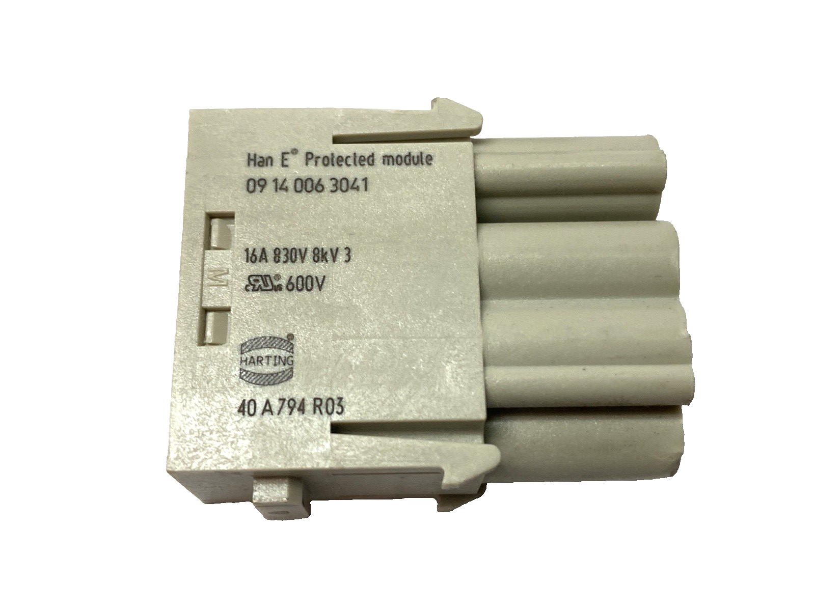 19300240448 | Harting Hood Connector Assembly w/ 3x 09140063041 Protected Modules - Used - Maverick Industrial Sales