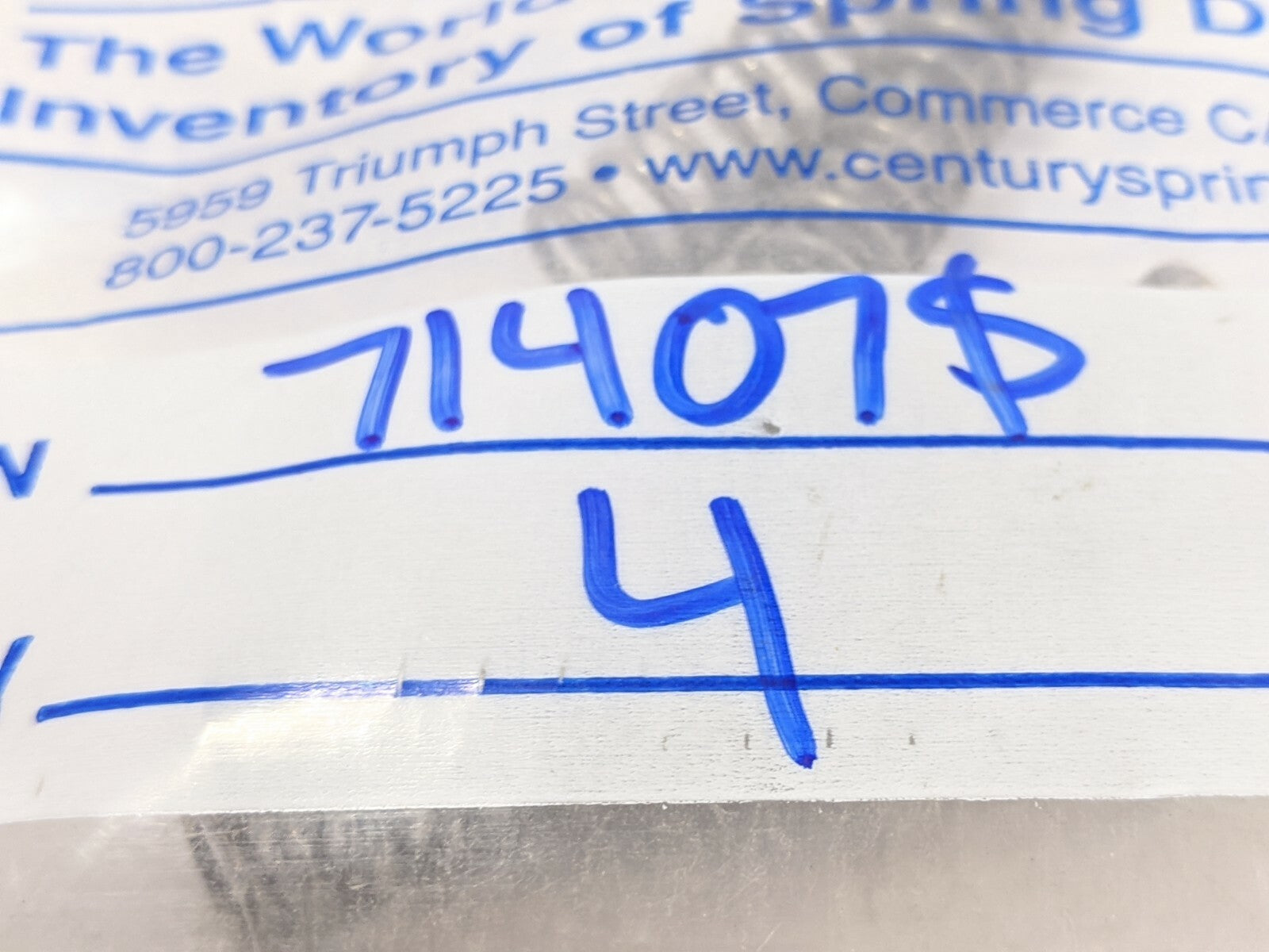 Century Spring 71407S Compression Spring 2.5”, .0420” OD, .310” ID PACK OF 4 - Maverick Industrial Sales