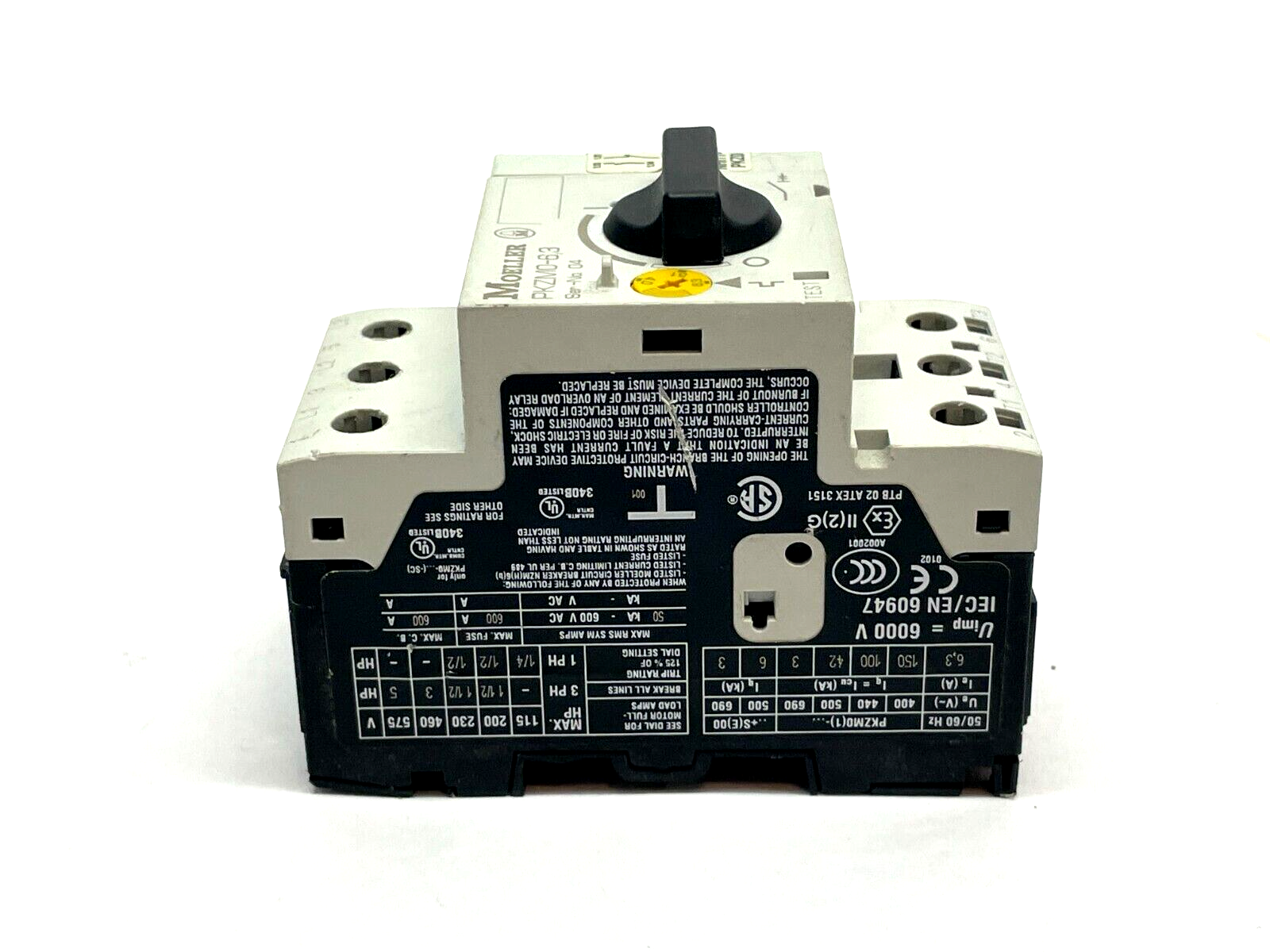 Moeller PKZM0-6,3 Motor Protector Circuit Breaker w/ Auxiliary Contact - Maverick Industrial Sales