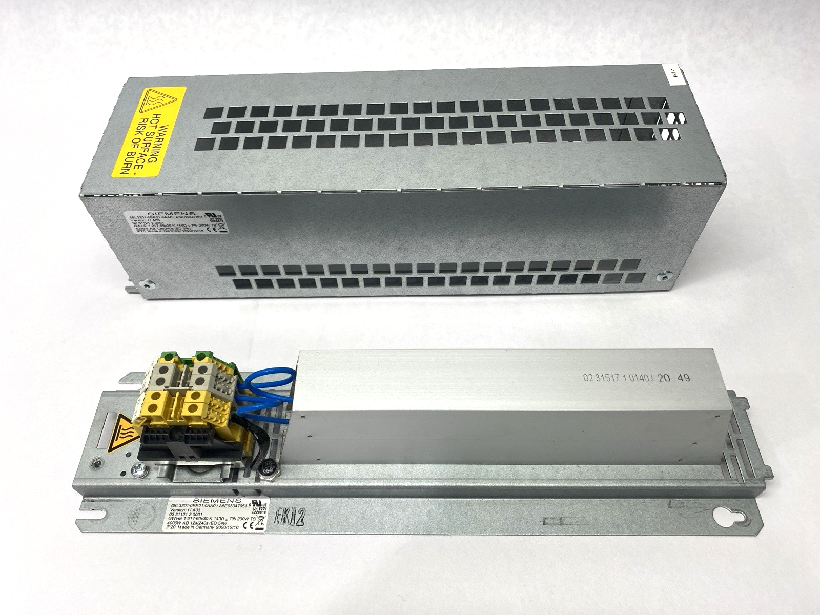 Siemens 6SL3201-0BE21-0AA0 SINAMICS Braking Resistor 140 Ohm - Maverick Industrial Sales