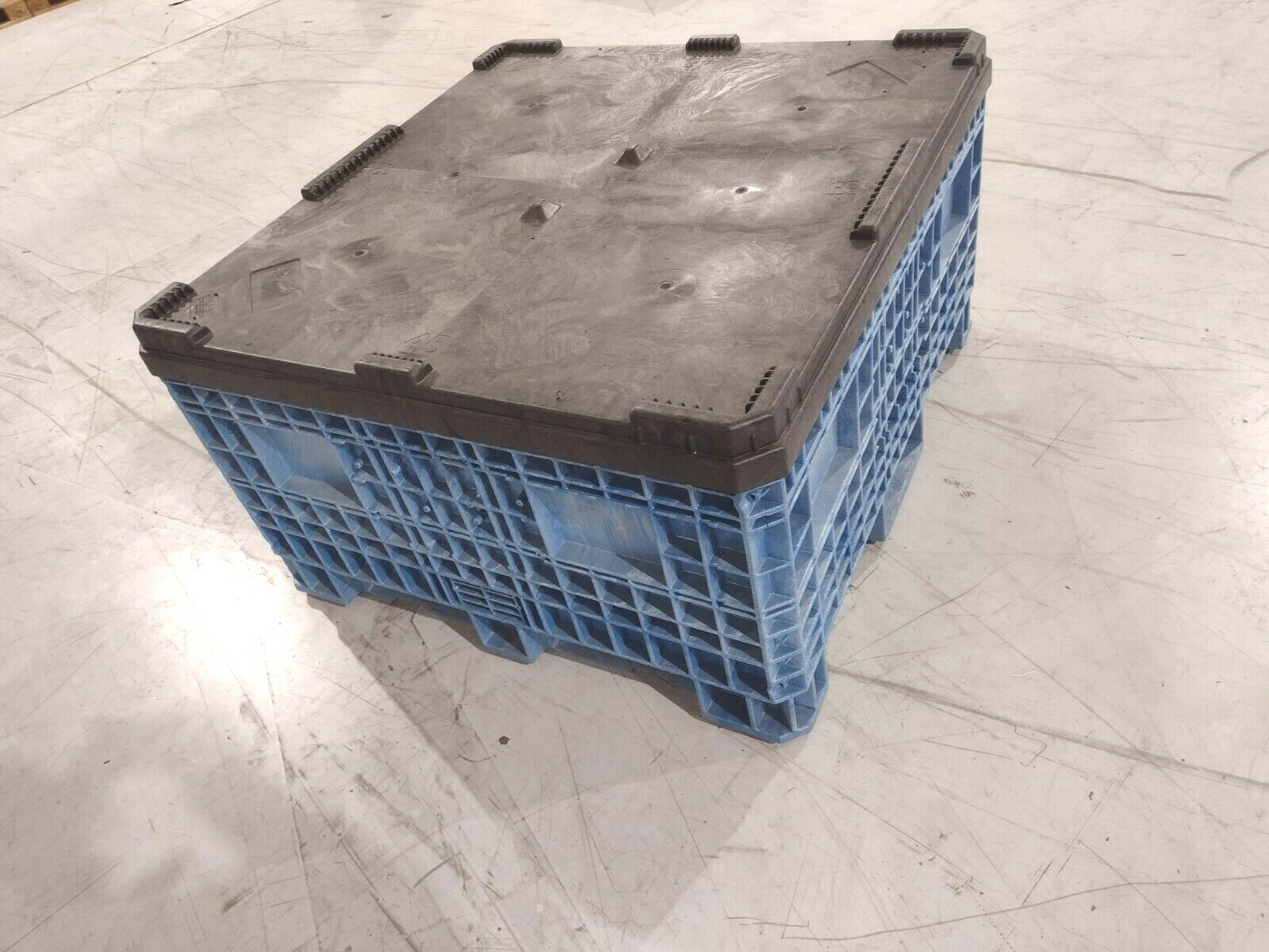 Orbis HDRS4548-24 Fixed Wall Blue Heavy-Duty BulkPak® 4845 HDR Series Crate -LID - Maverick Industrial Sales