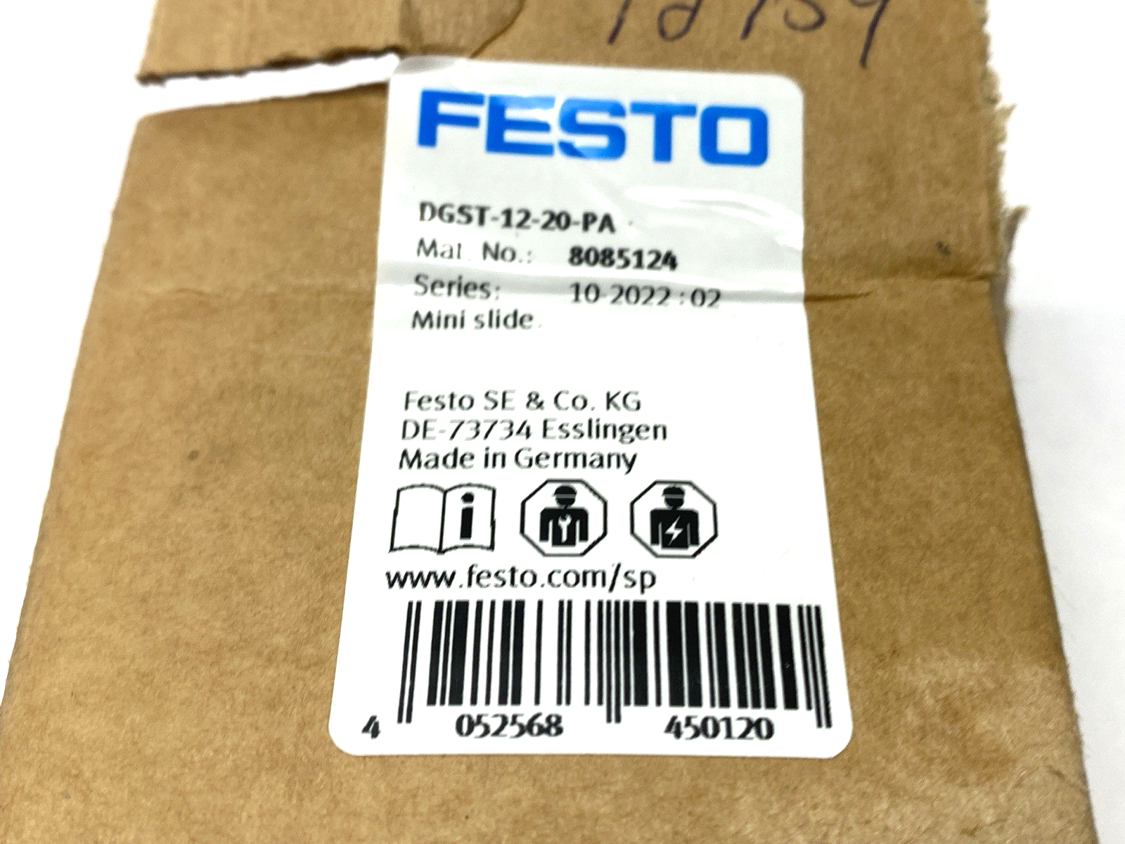 Festo DGST-12-20-PA Pneumatic Mini Slide 12mm Bore 20mm Stroke 8085124 - Maverick Industrial Sales