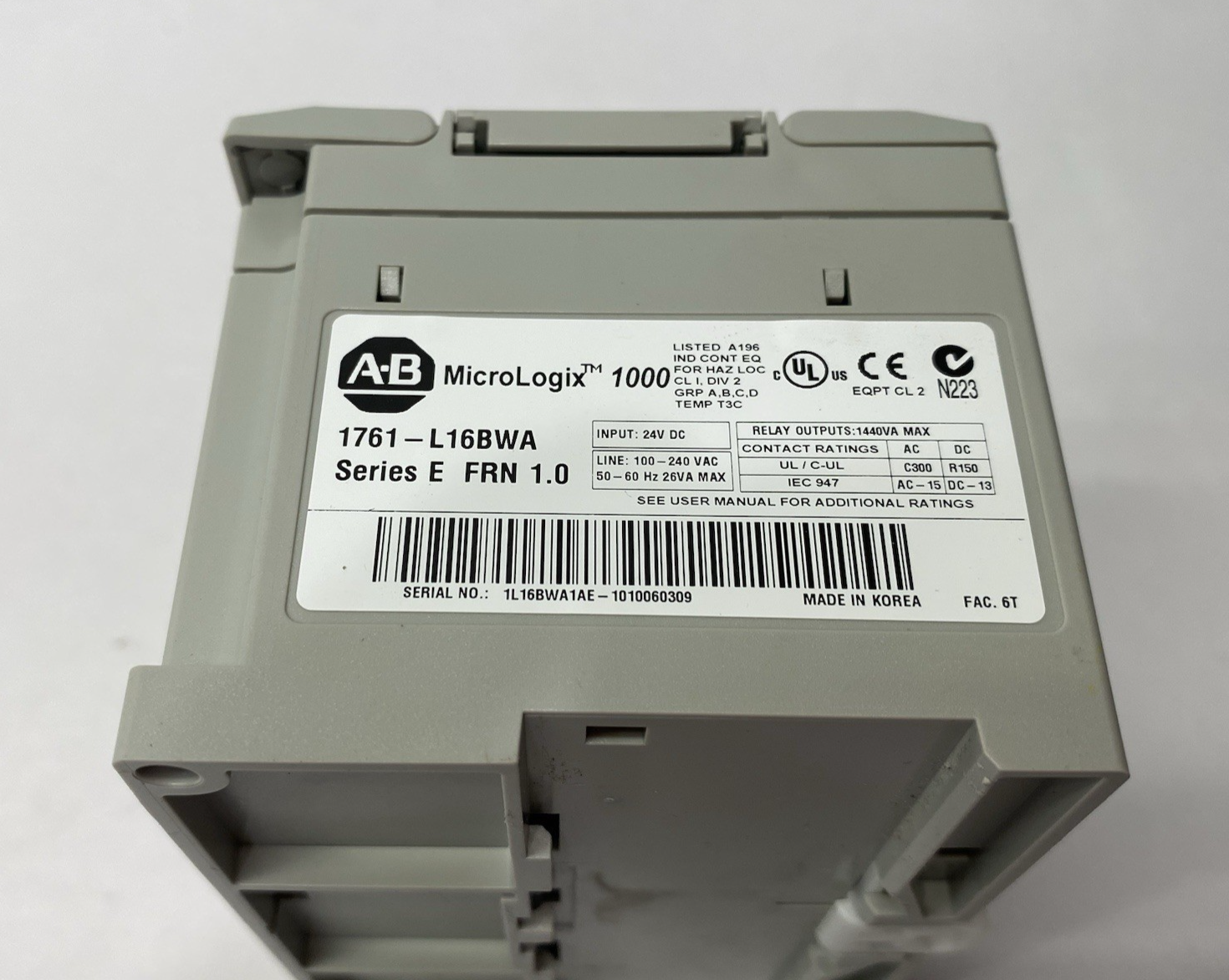 Allen Bradley 1761-L16BWA Ser. E MicroLogix 1000 Programmable Controller - Maverick Industrial Sales