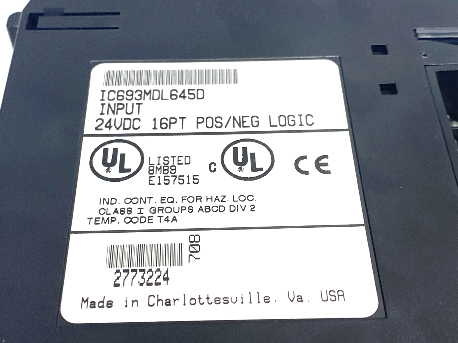 IC693MDL645D | GE Fanuc POS/NEG Logic Input Module 16PT 24VDC - Used - Maverick Industrial Sales