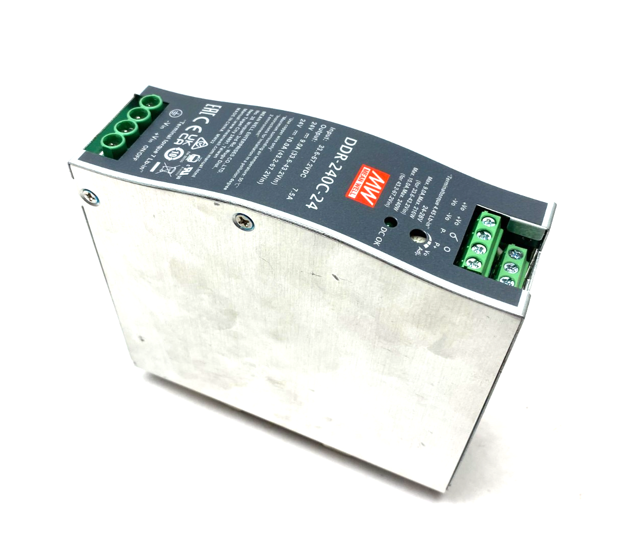 DDR-240C-24 | Meanwell DC-DC Converter MISSING DIN CLIP & SPRING - New – Open box - Maverick Industrial Sales