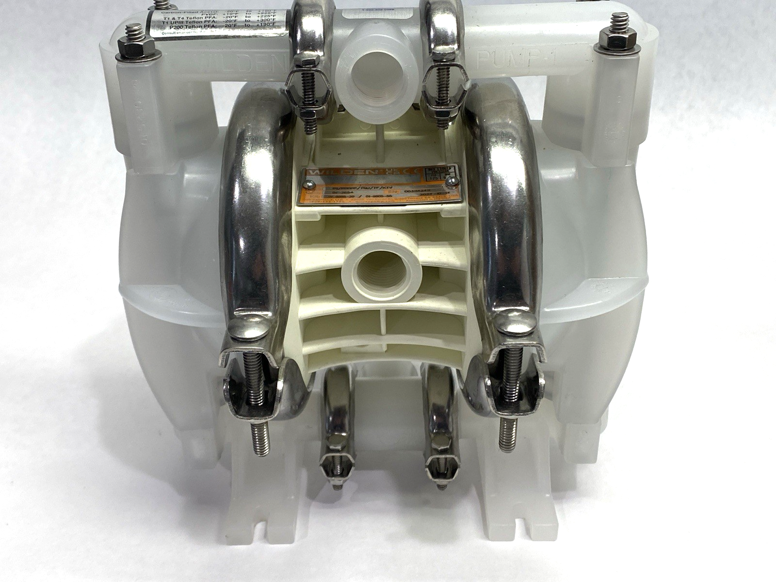 WIL-01-2654 | Wilden Air Operated Double Diaphragm Pump 1/2" P1/PPPPP/TNU/TF/KTV - Used - Maverick Industrial Sales