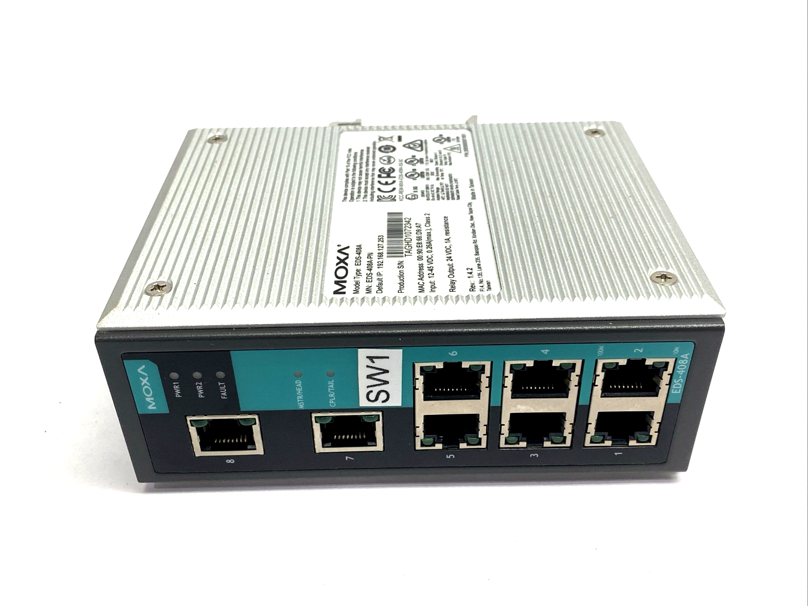 EDS-408A | Moxa 8-Port Managed Ethernet Switch -PN - Used - Maverick Industrial Sales