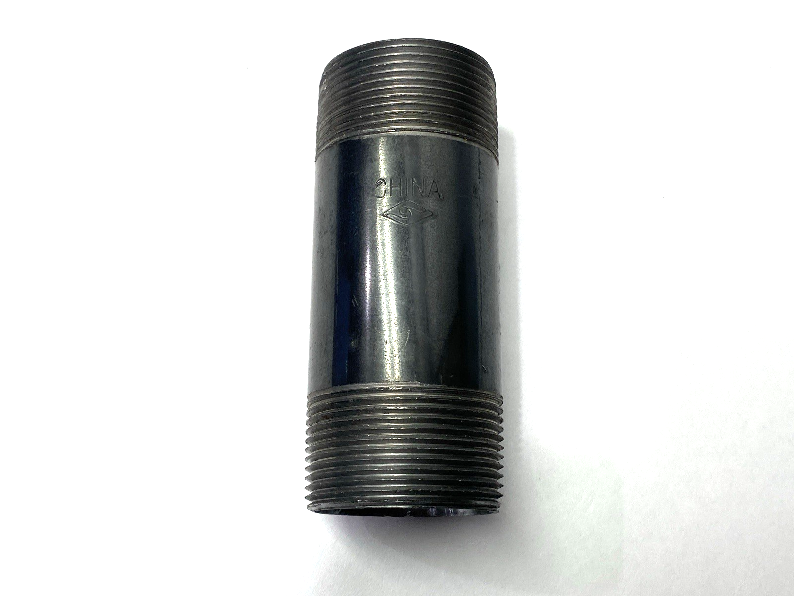 N/A | Black Steel Pipe Nipple 1-1/2" x 4-1/2" - New – Open box - Maverick Industrial Sales