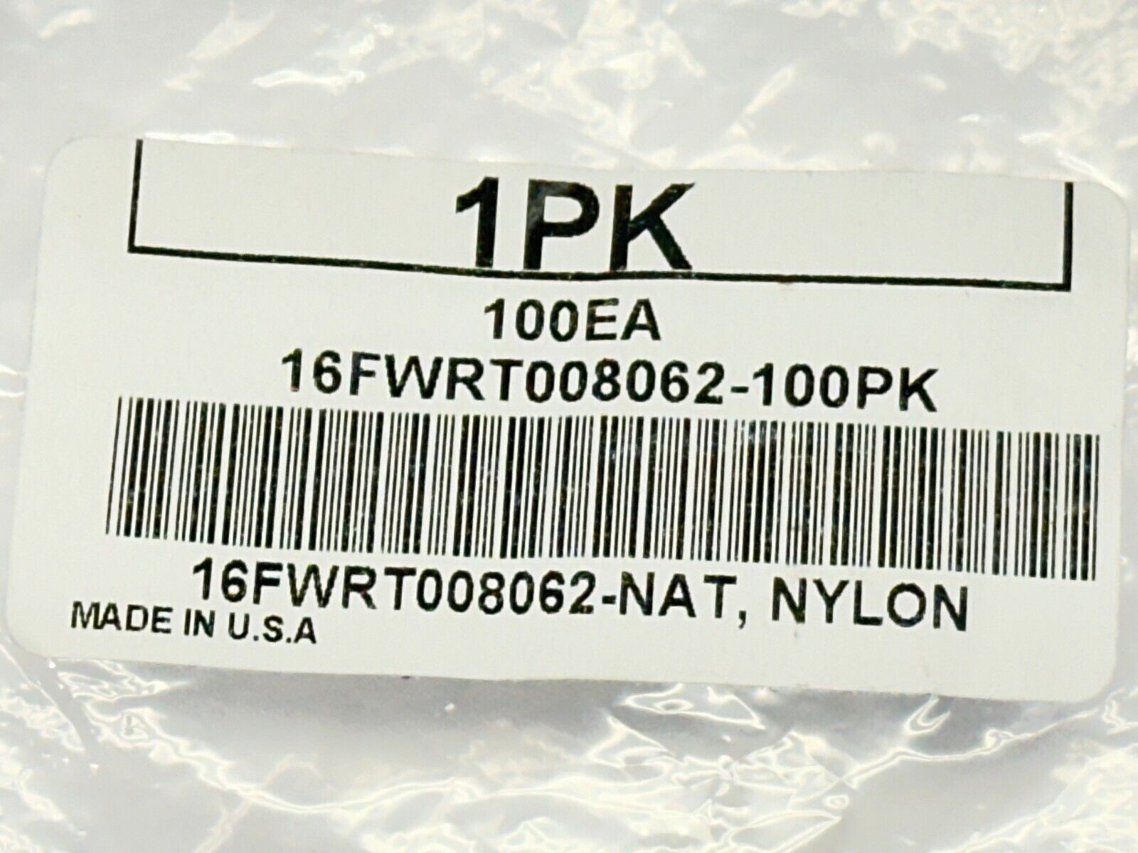 Essentra 16FWRT008062 Retaining Washer For #8 Screw Natural Nylon PKG OF 100 - Maverick Industrial Sales