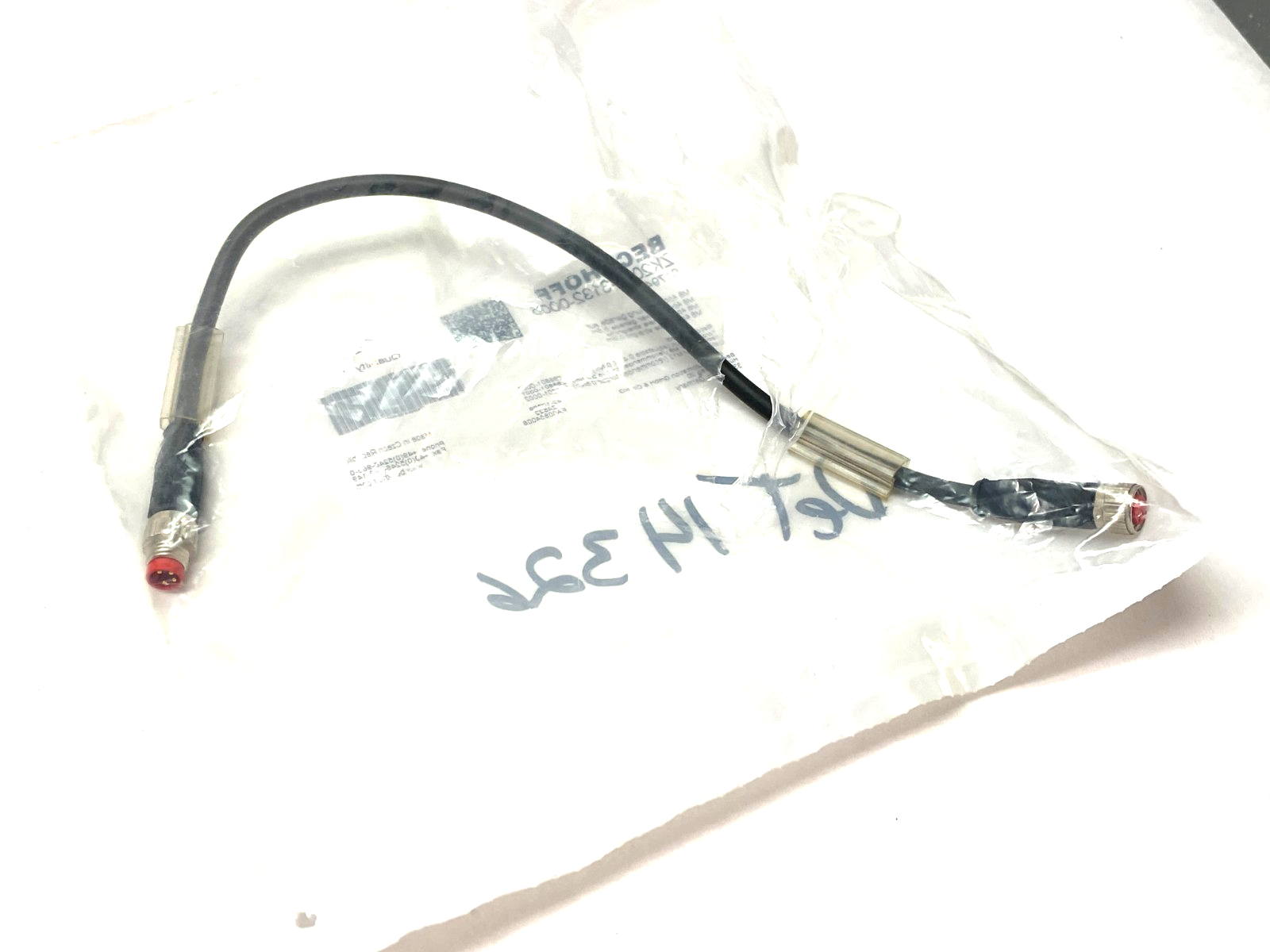 Beckhoff ZK2020-3132-0005 Double Ended Power Cable M8 4-Pos Male to Fem - Maverick Industrial Sales