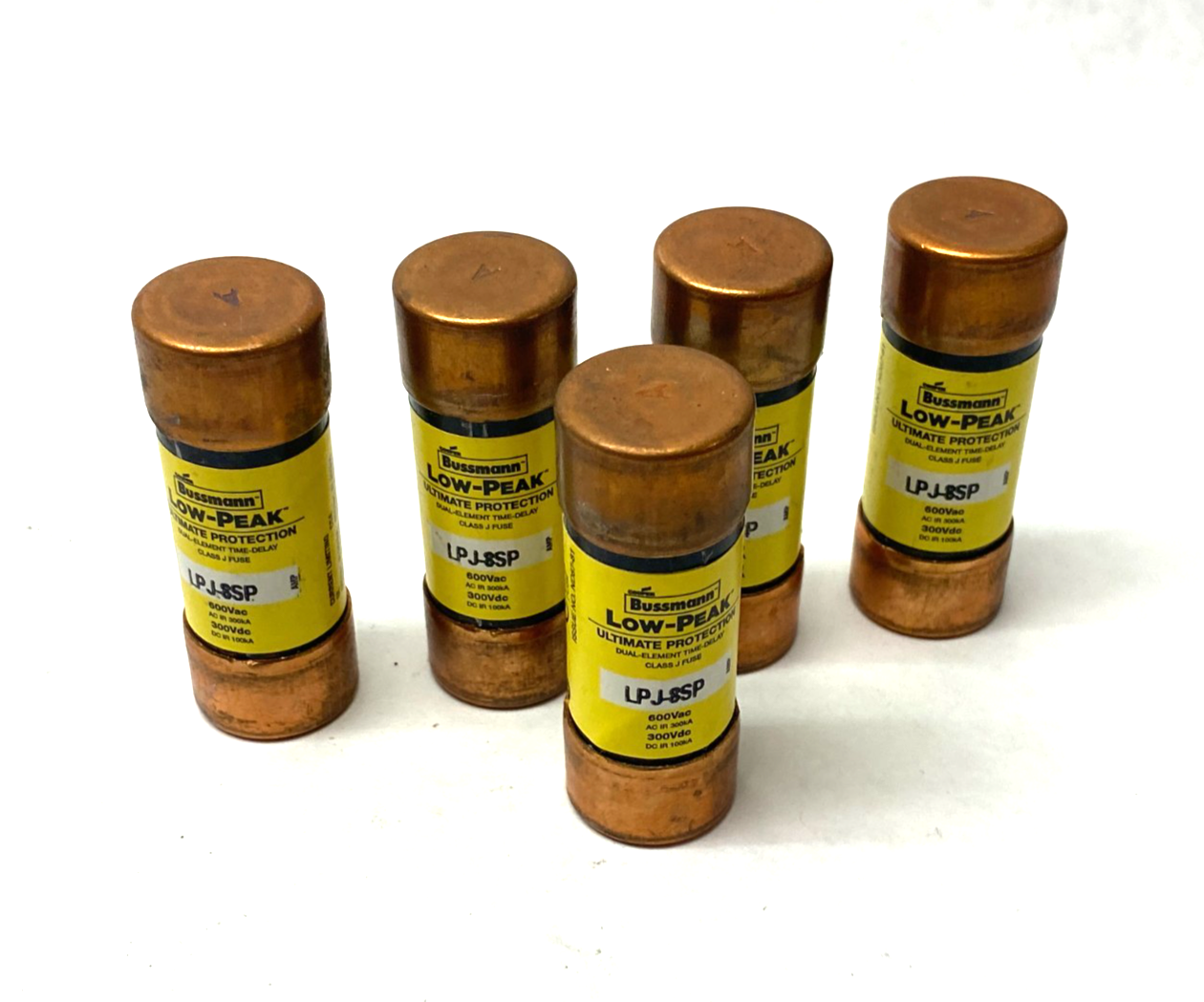 Bussmann LPJ-8SP Low-Peak Time-Delay Dual Element Fuse Class J LOT OF 5 - Maverick Industrial Sales