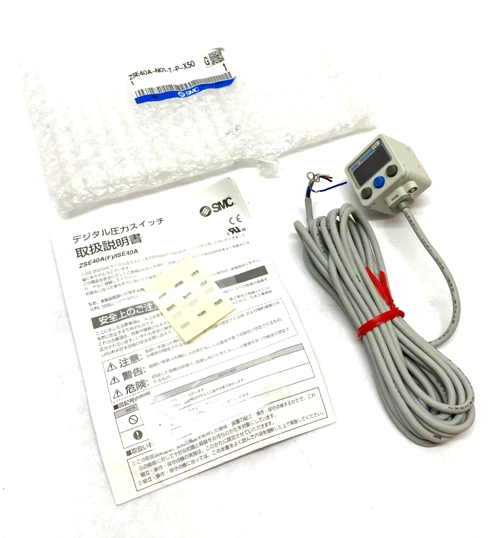 SMC ZSE40A-N01-T-P-X501 Digital Vacuum Pressure Switch 12~24VDC 0~14.69psi - Maverick Industrial Sales