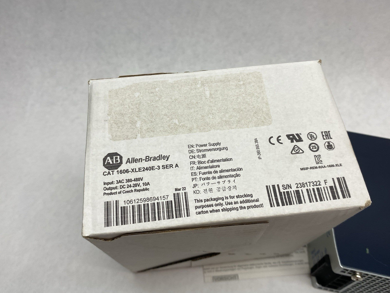 1606-XLE240E-3 | Allen Bradley Ser. A Power Supply 3AC 380-480V Input - New Other - Maverick Industrial Sales
