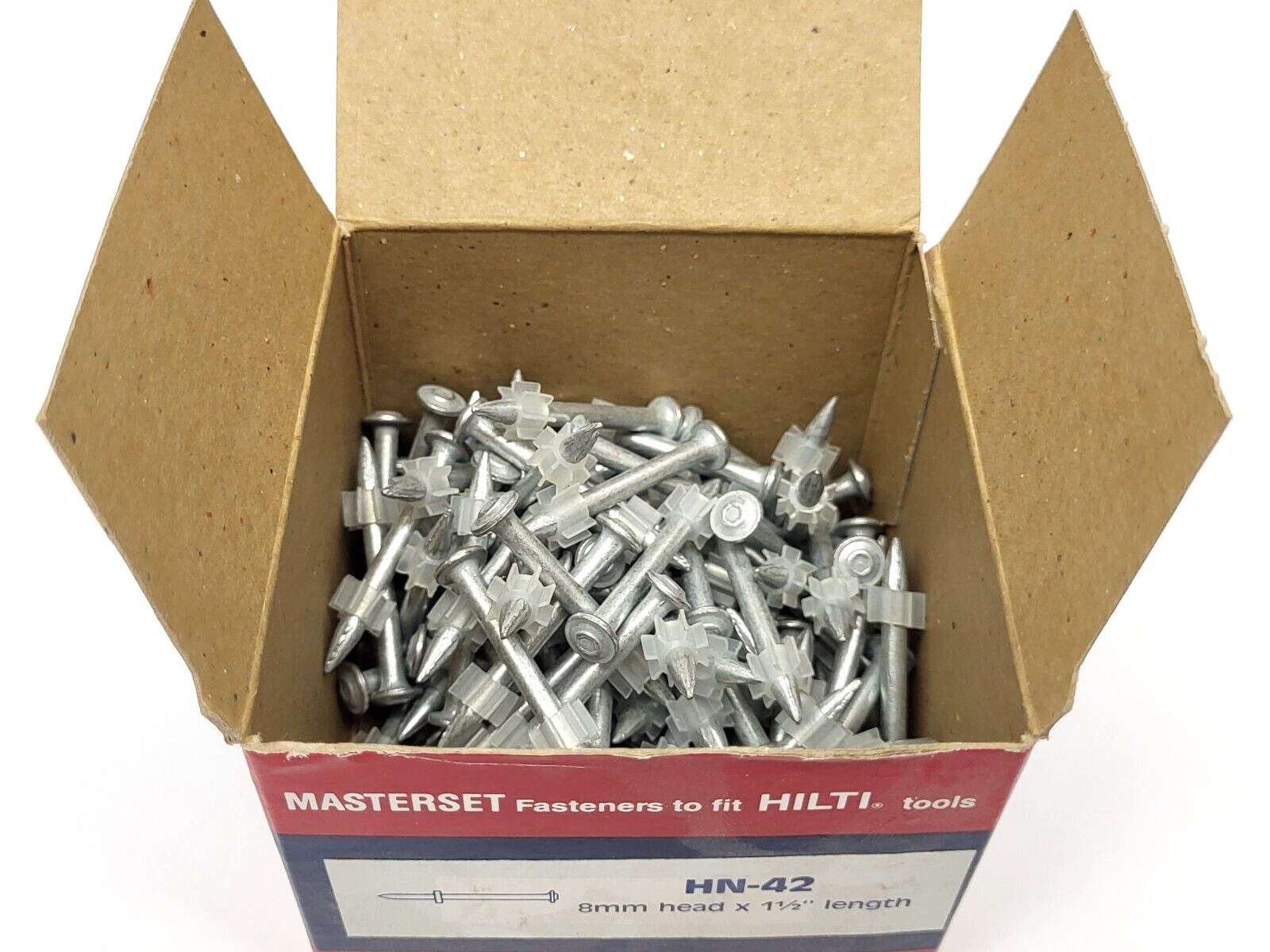 Masterset HN-42 8mm Head x 1-1/2" Length Fasteners BOX OF 102 - Maverick Industrial Sales