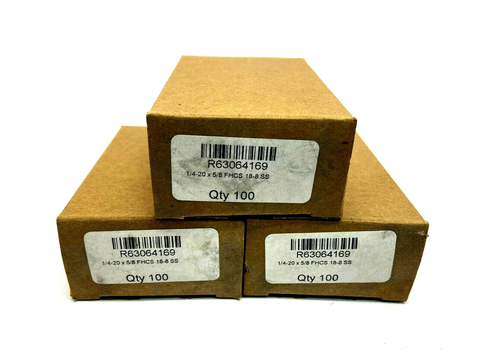 Flat Head Socket Cap Screw 18-8 Stainless Steel 1/4"-20 x 5/8" LOT OF 280 - New - Maverick Industrial Sales