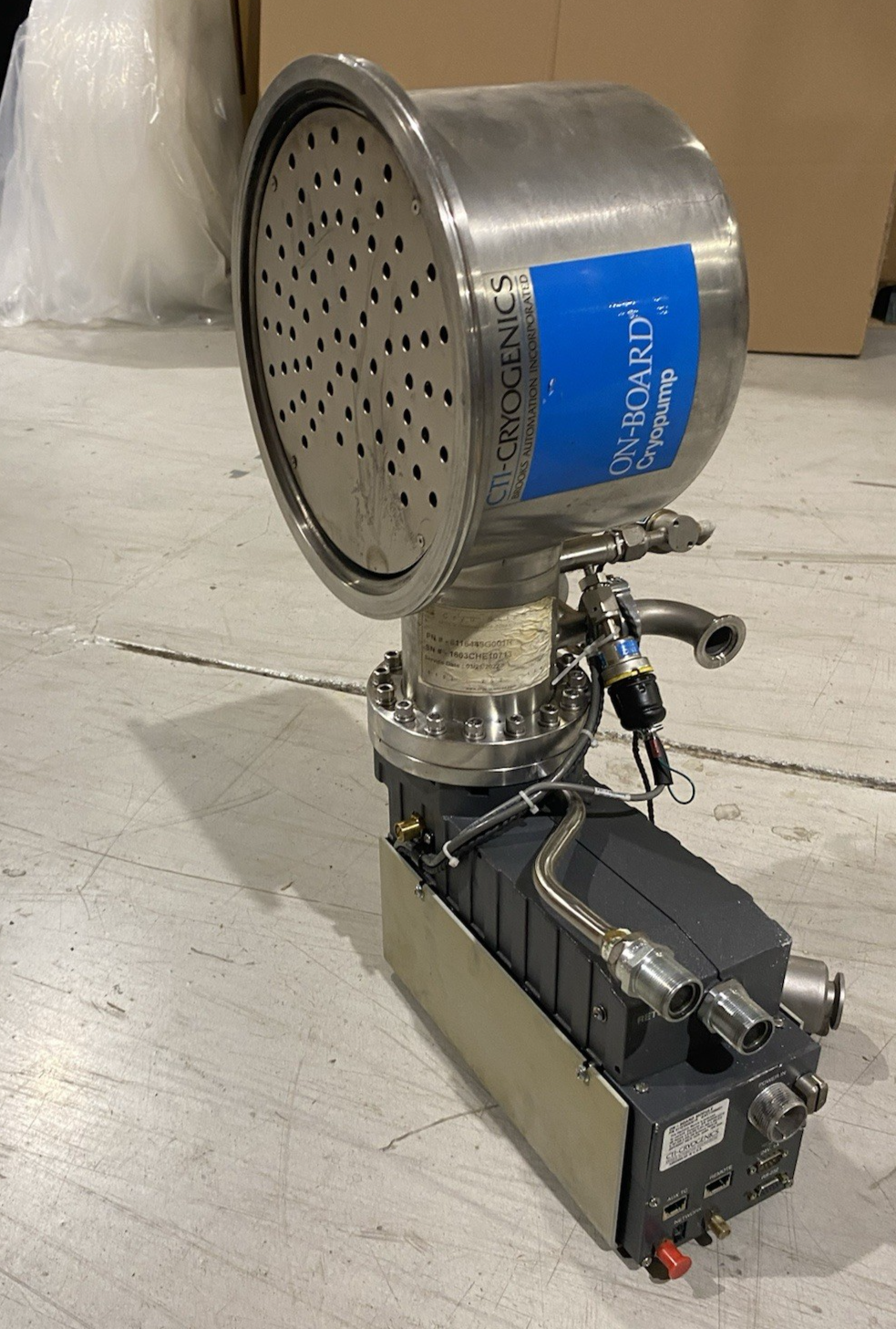 CTI Cryogenics 8116449G001R OnBoard Cryopump FOR PARTS/REPAIR - Maverick Industrial Sales