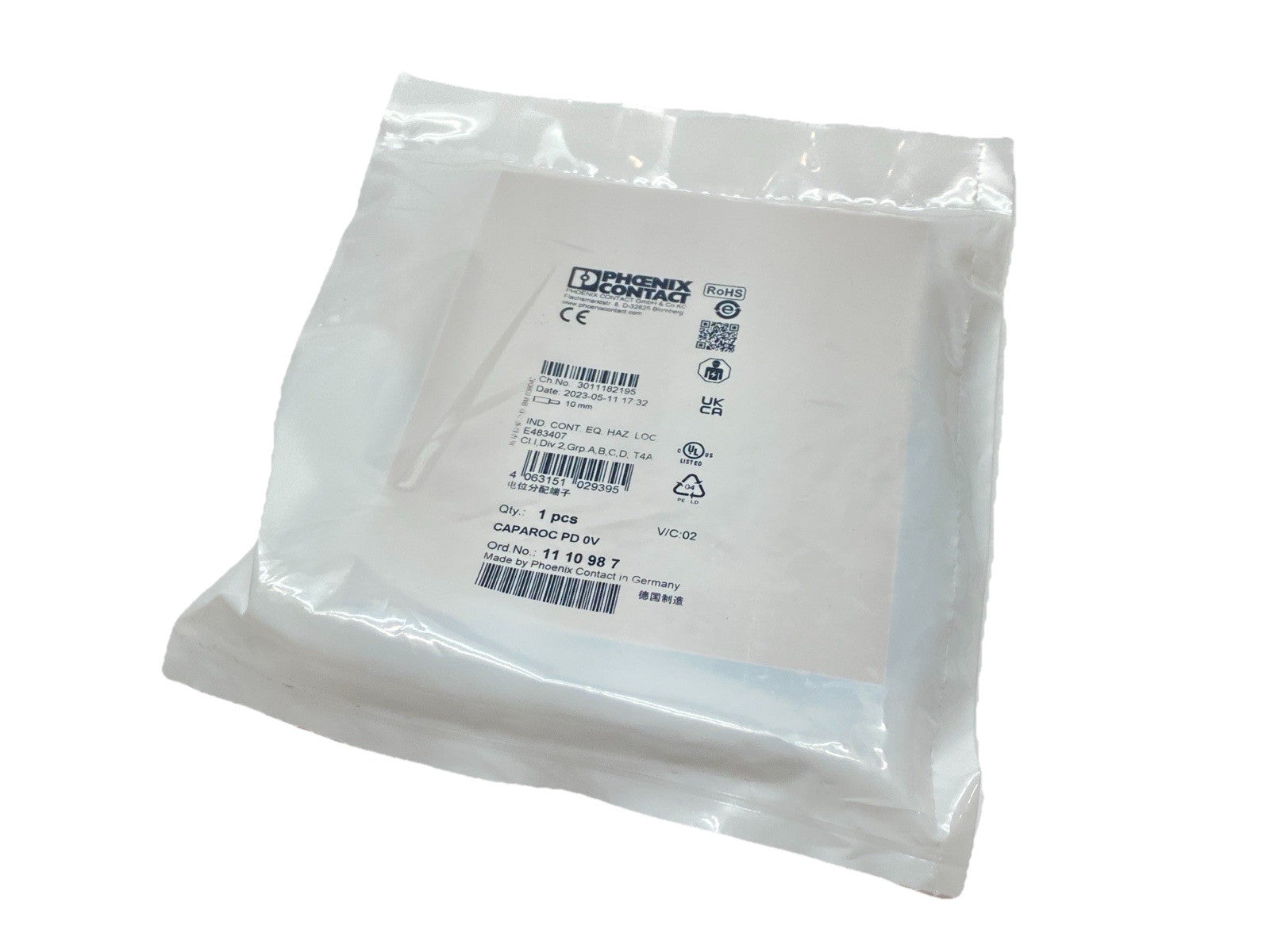 CAPAROC PD 0V | Phoenix Contact Potential Distributor 1110987 - New - Maverick Industrial Sales