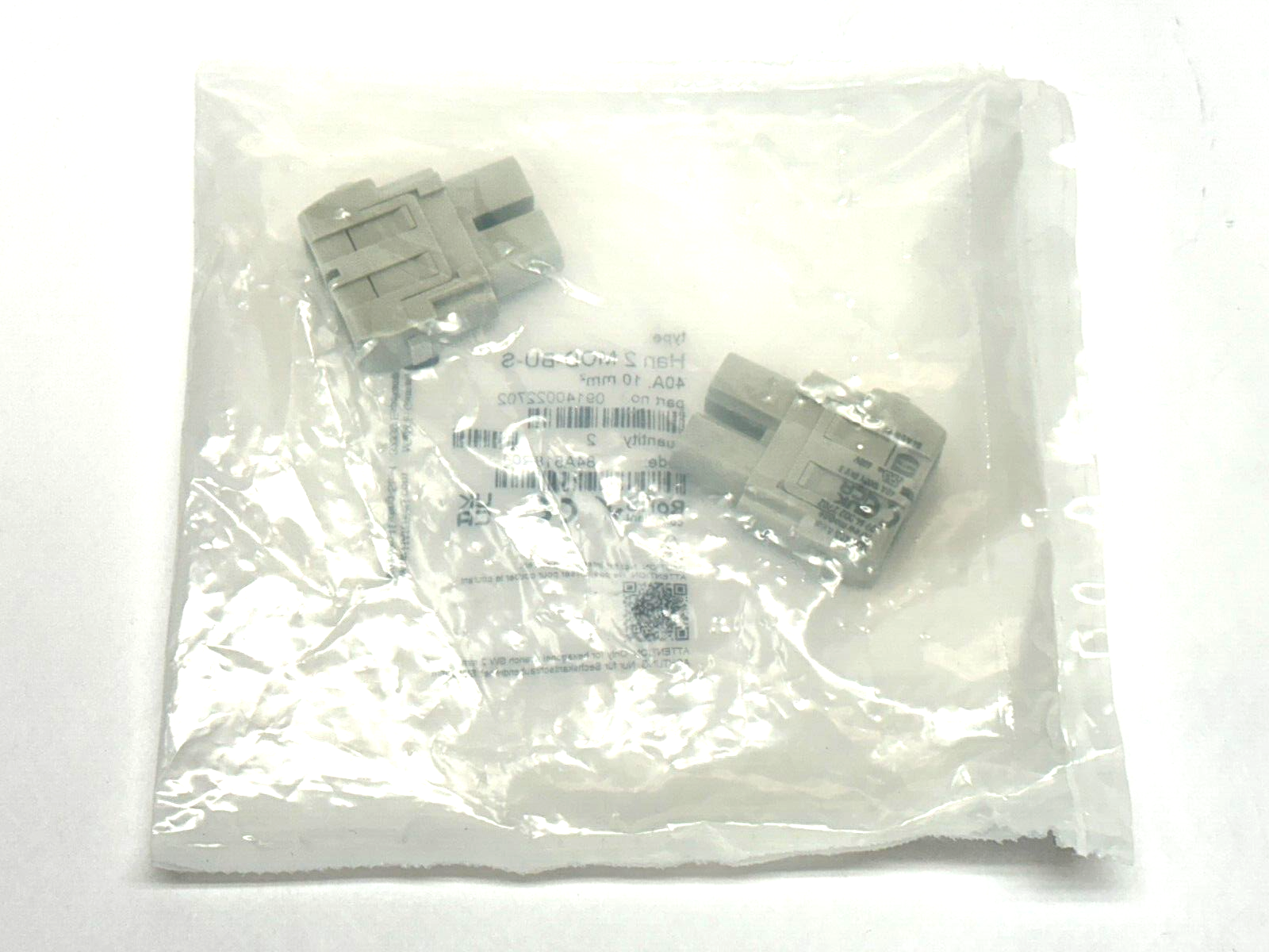 Harting 09140022702 Han Connector 2 MOD-BU-S Male 40A Pack Of 2 - Maverick Industrial Sales