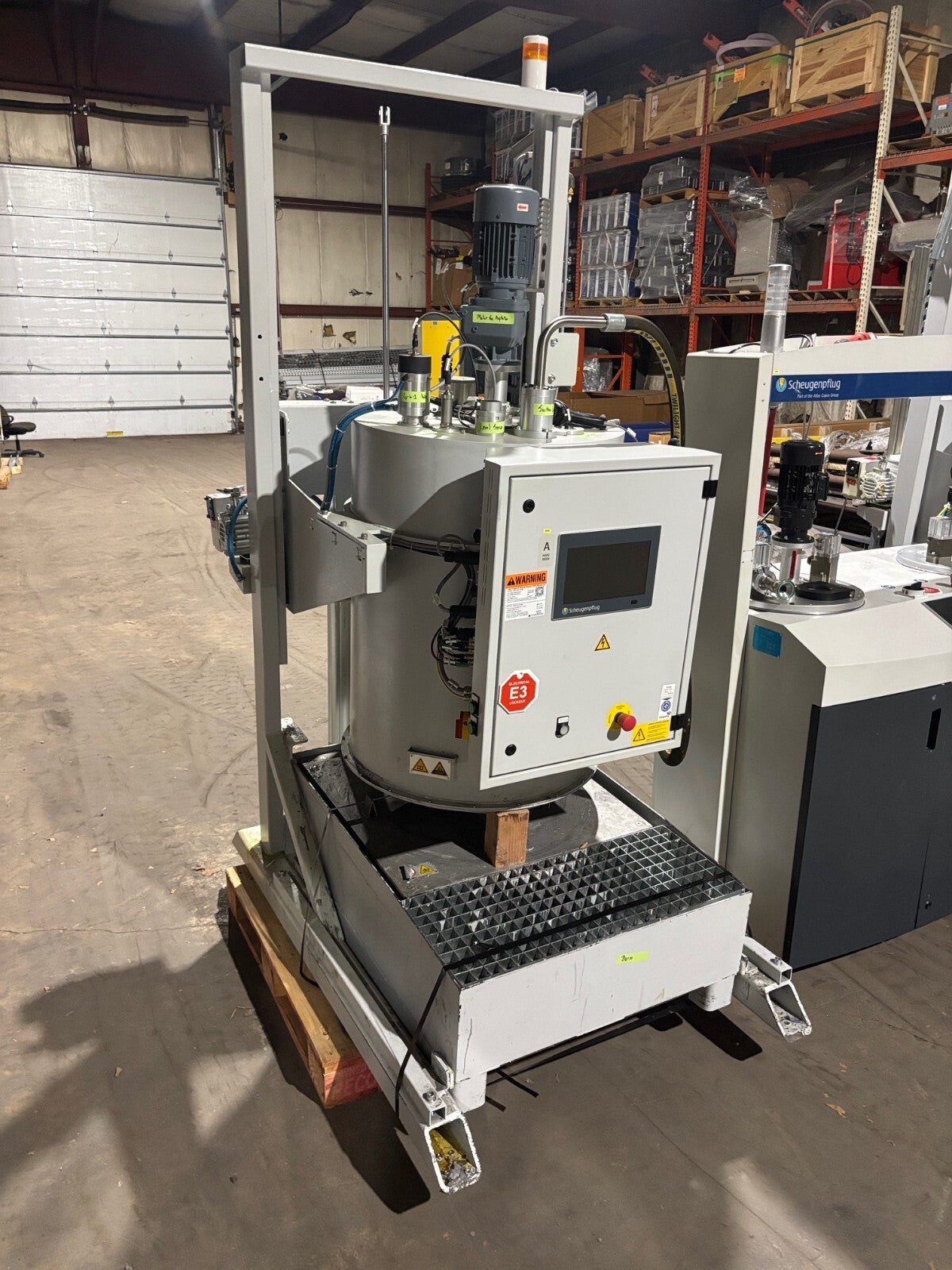Scheugenpflug LiquiPrep LP804 50/50 Material Feeding System and Barrel Agitator - Maverick Industrial Sales