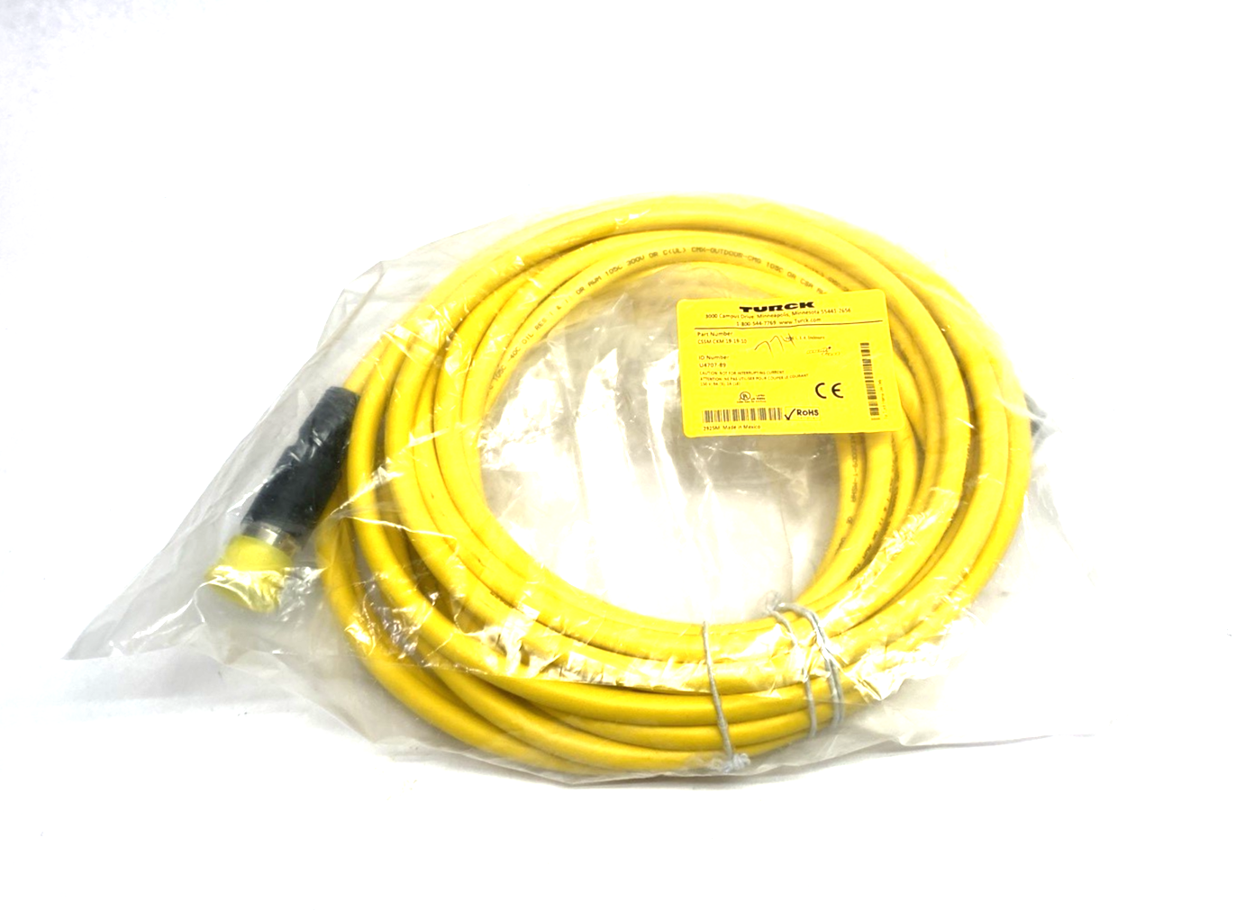 CSSM CKM 19-19-10 | Turck Multifast Double-Ended Connection Cable 19-Pin U4704-10 - New – Open box - Maverick Industrial Sales