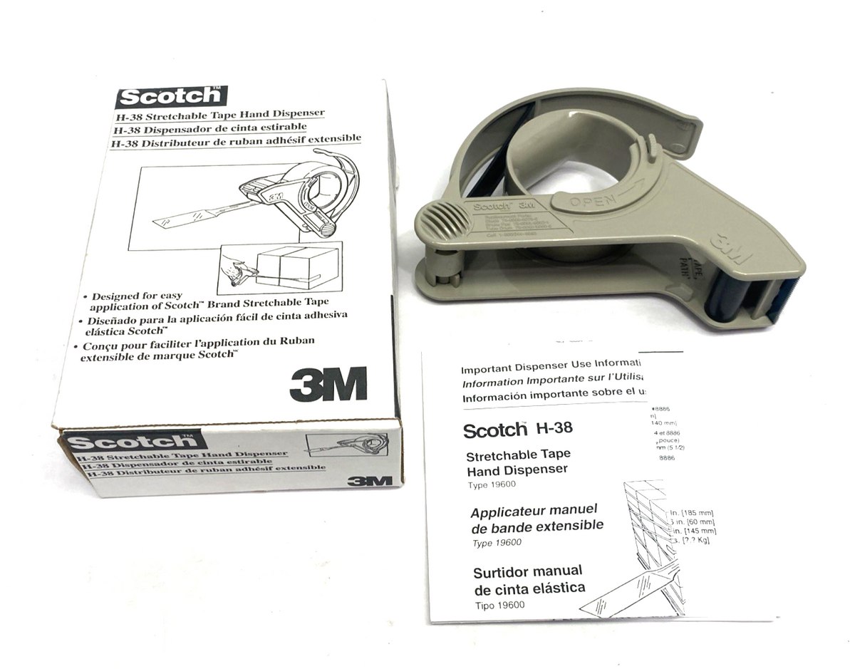3M Scotch H-38 Stretchable Tape Dispenser H38, 36 mm - Maverick Industrial Sales