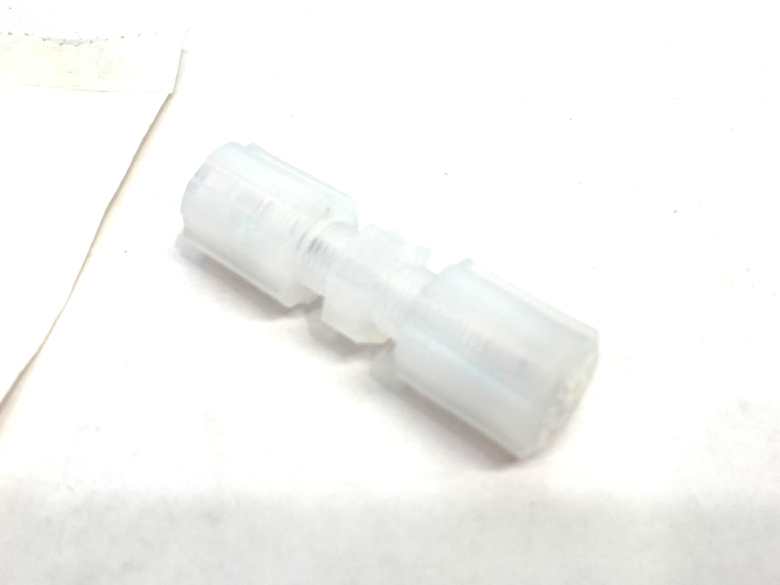 Parker GSC-4 Straight Plastic Connector Clear PFA Panel Mount - Maverick Industrial Sales