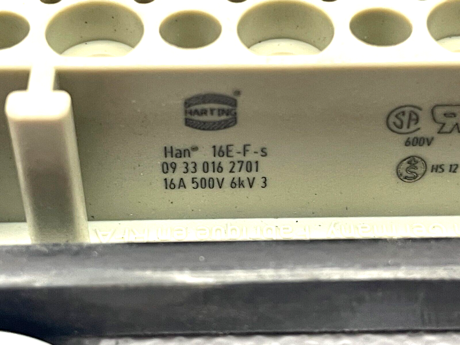 Harting Han E 16 Industrial Connector Female w/ Housing 09 33 016 2701 - Maverick Industrial Sales