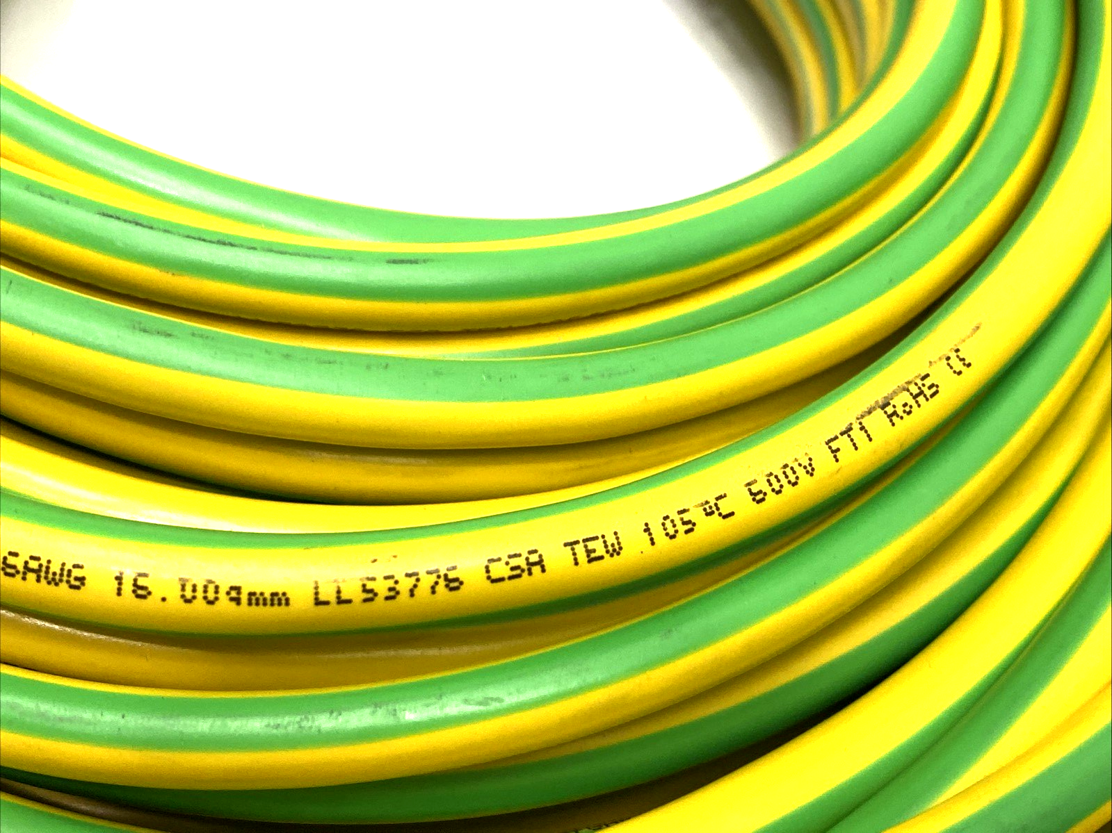 Lapp Kabel LL53776 Single Conductor Ground Cable 6AWG X07V-K AWM 1015 60 METERS - Maverick Industrial Sales