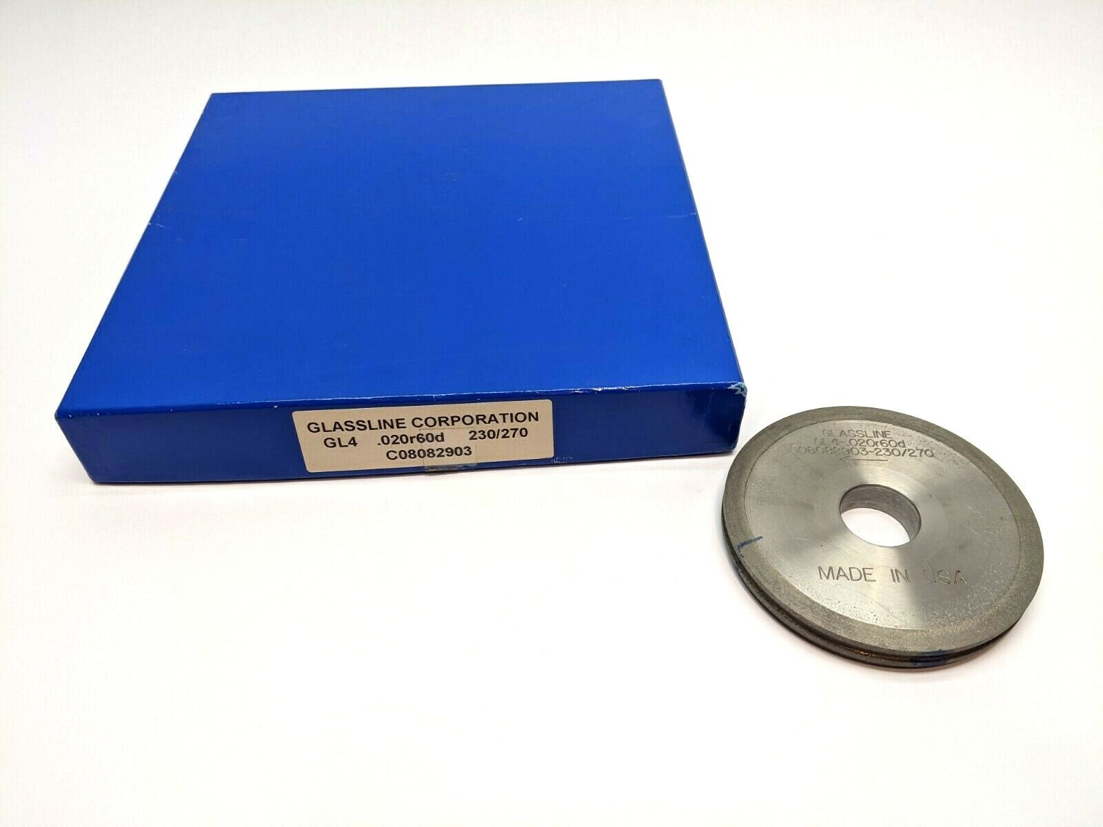 GL4 .020r60d 230/270 | Glassline Diamond Wheel Tooling Glass Cutter - Used - Maverick Industrial Sales
