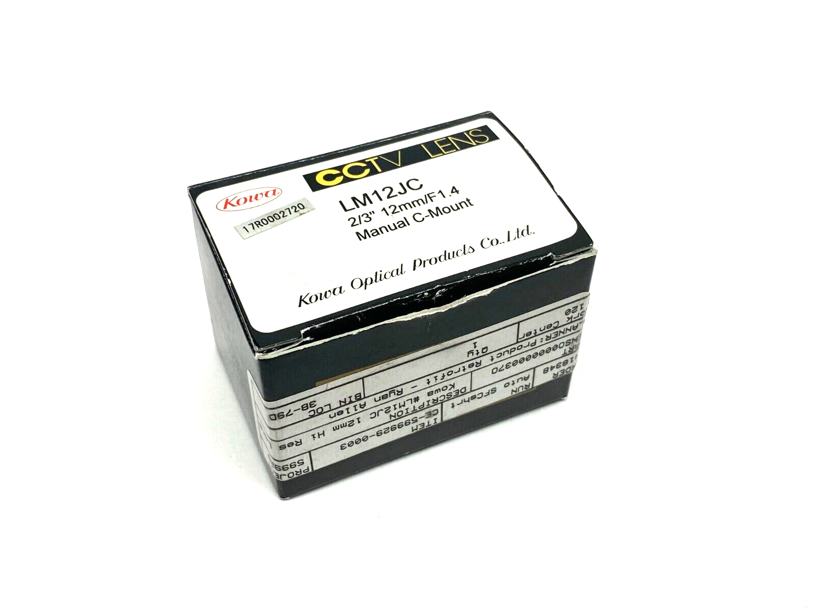 Kowa Optical LM12JC Manual C-Mount Fixed Lens 2/3" 12mm/F1.4 - Maverick Industrial Sales